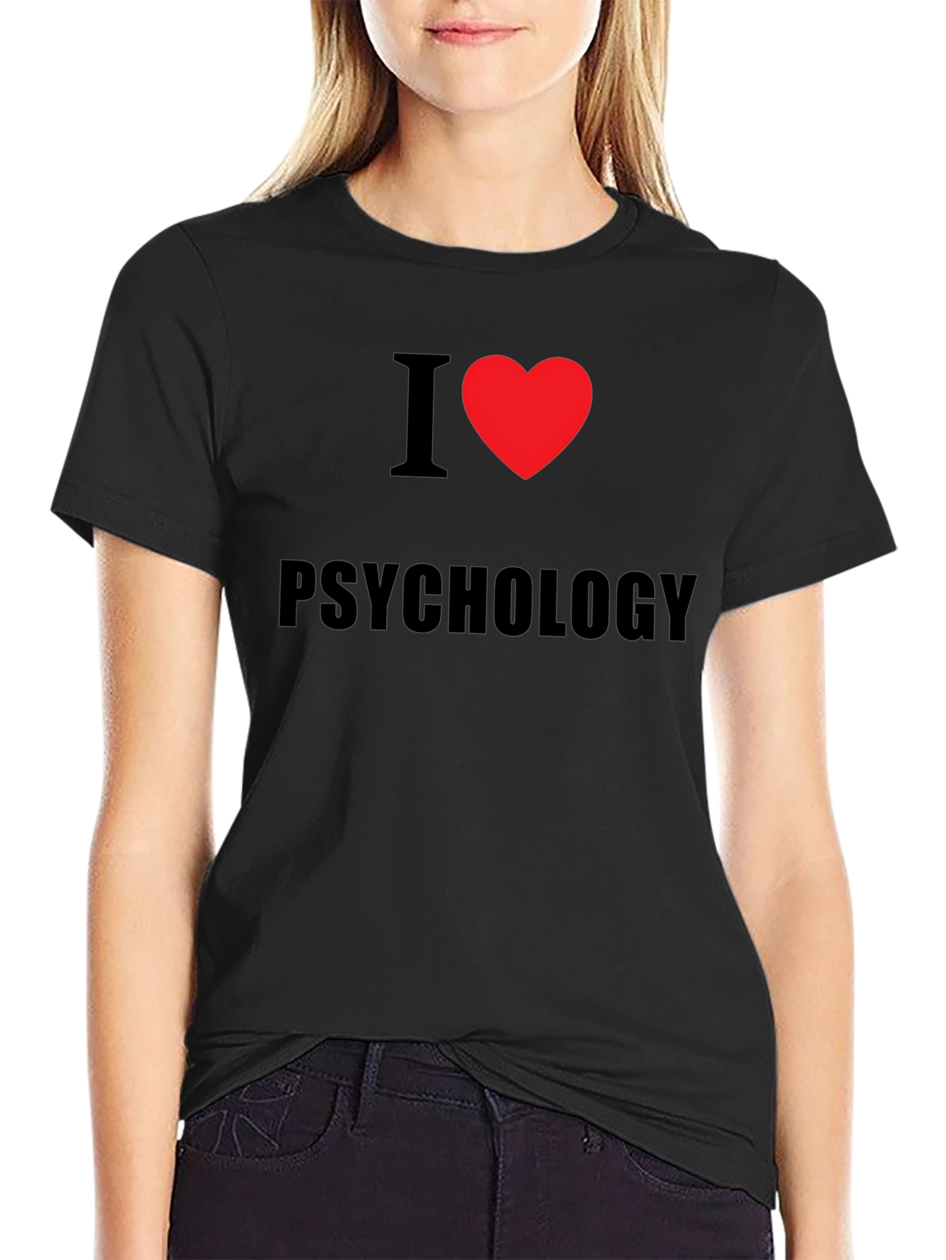 I Heart Psychology Tee - Classic Black T-Shirt