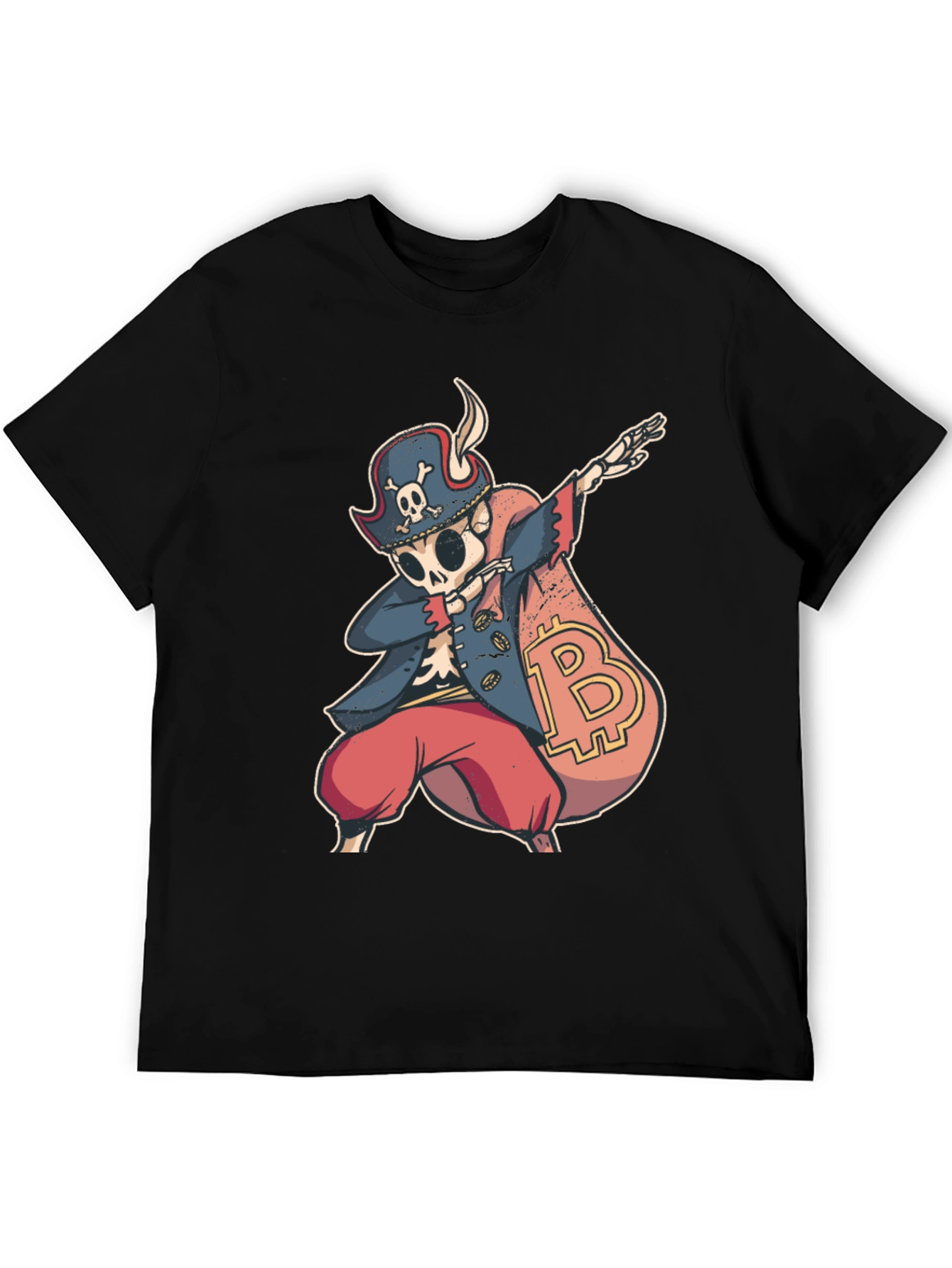 Bitcoin Pirate Dabbing T-Shirt - Crypto Swag