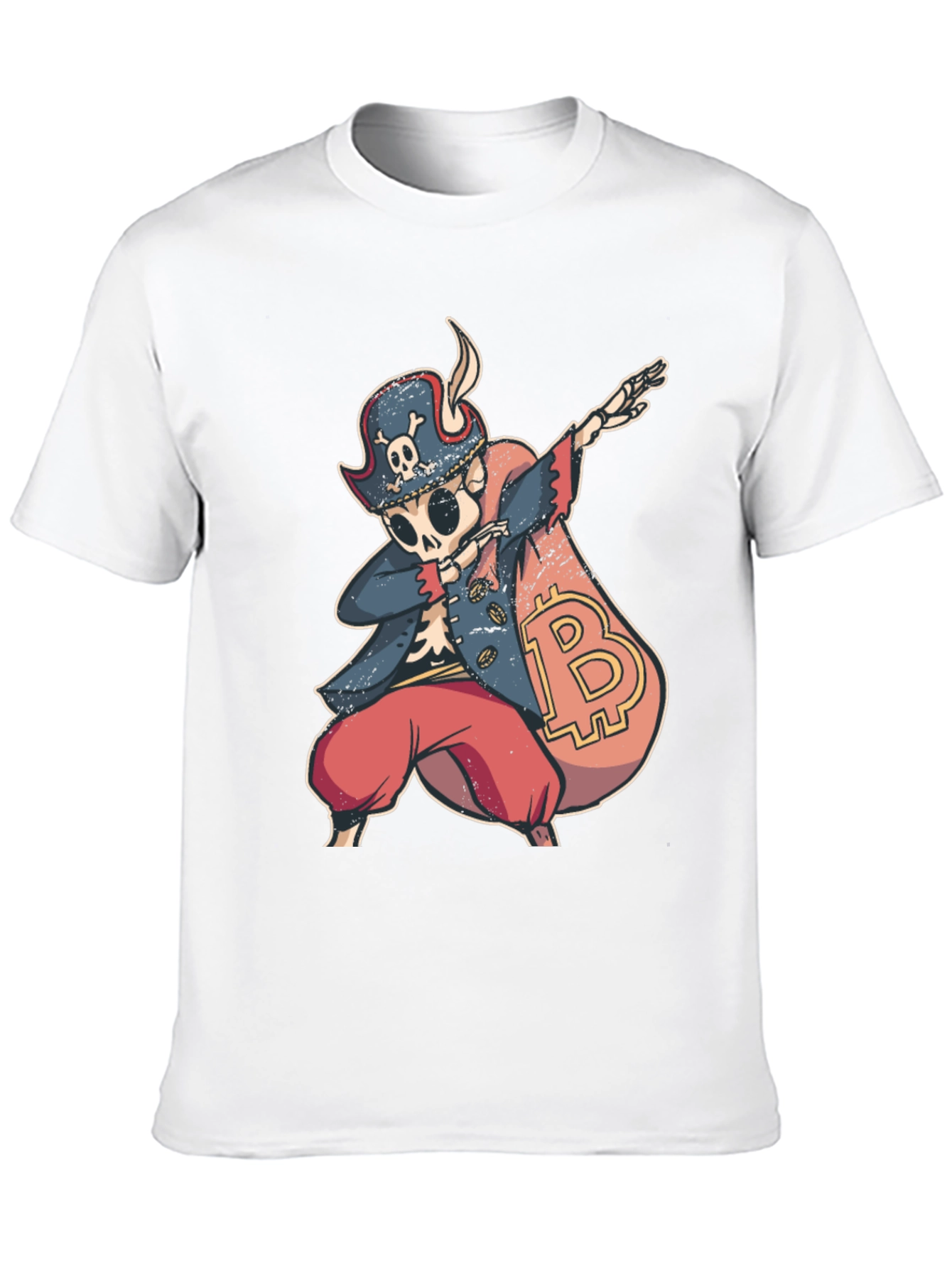 Bitcoin Pirate Dabbing T-Shirt - Crypto Swag