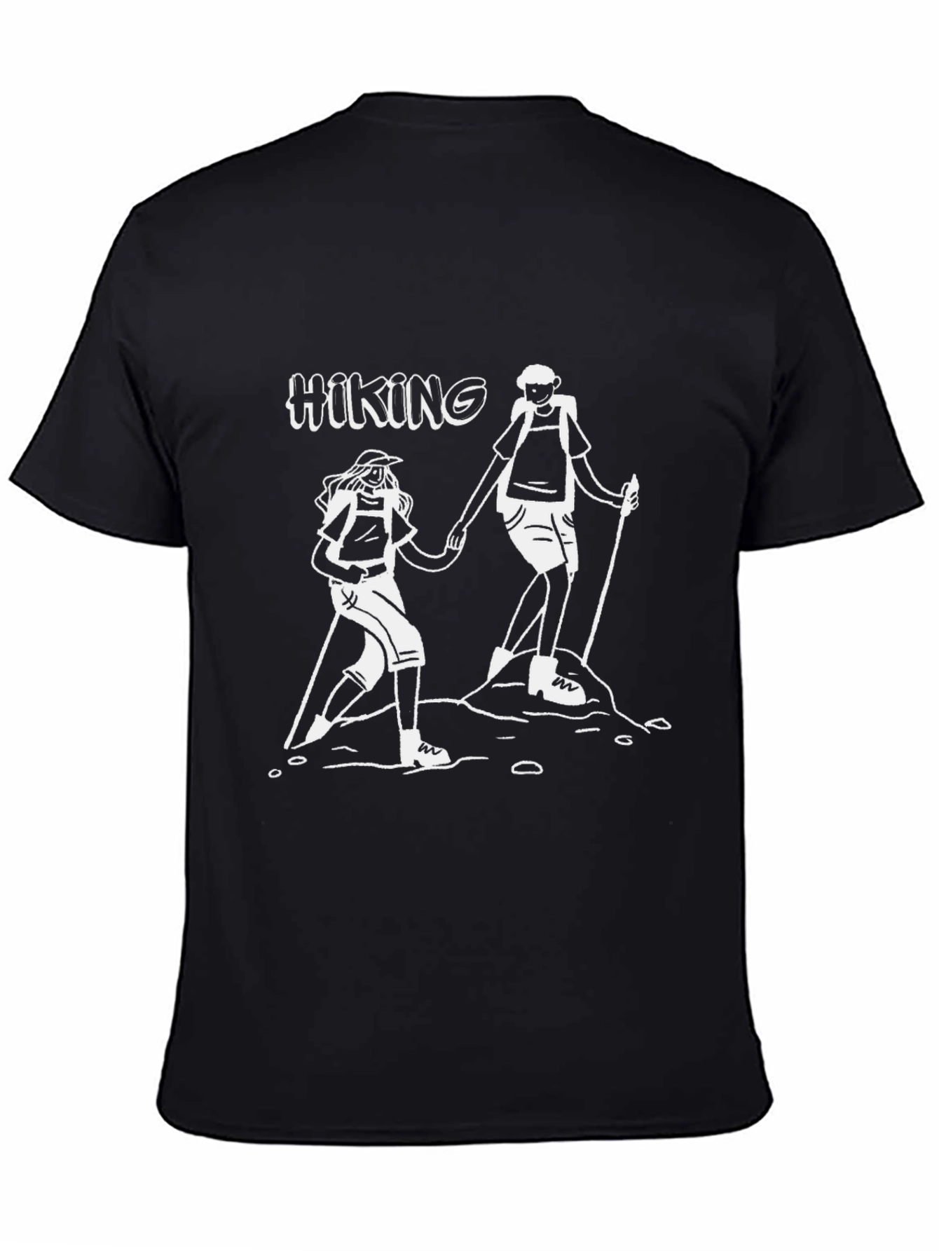 Hiking Couple Graphic T-Shirt - Adventure Ready!