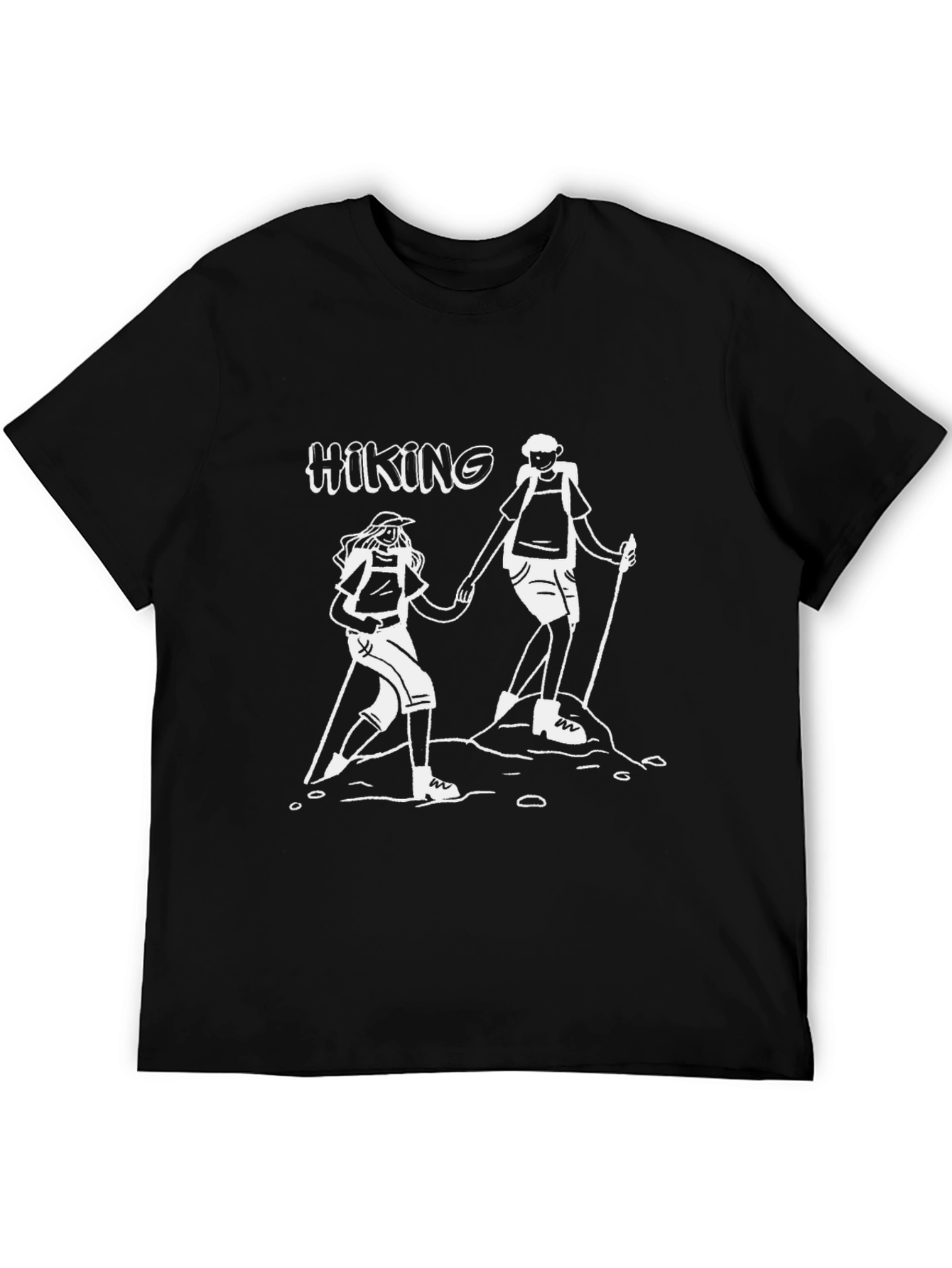 Hiking Couple Graphic T-Shirt - Adventure Ready!