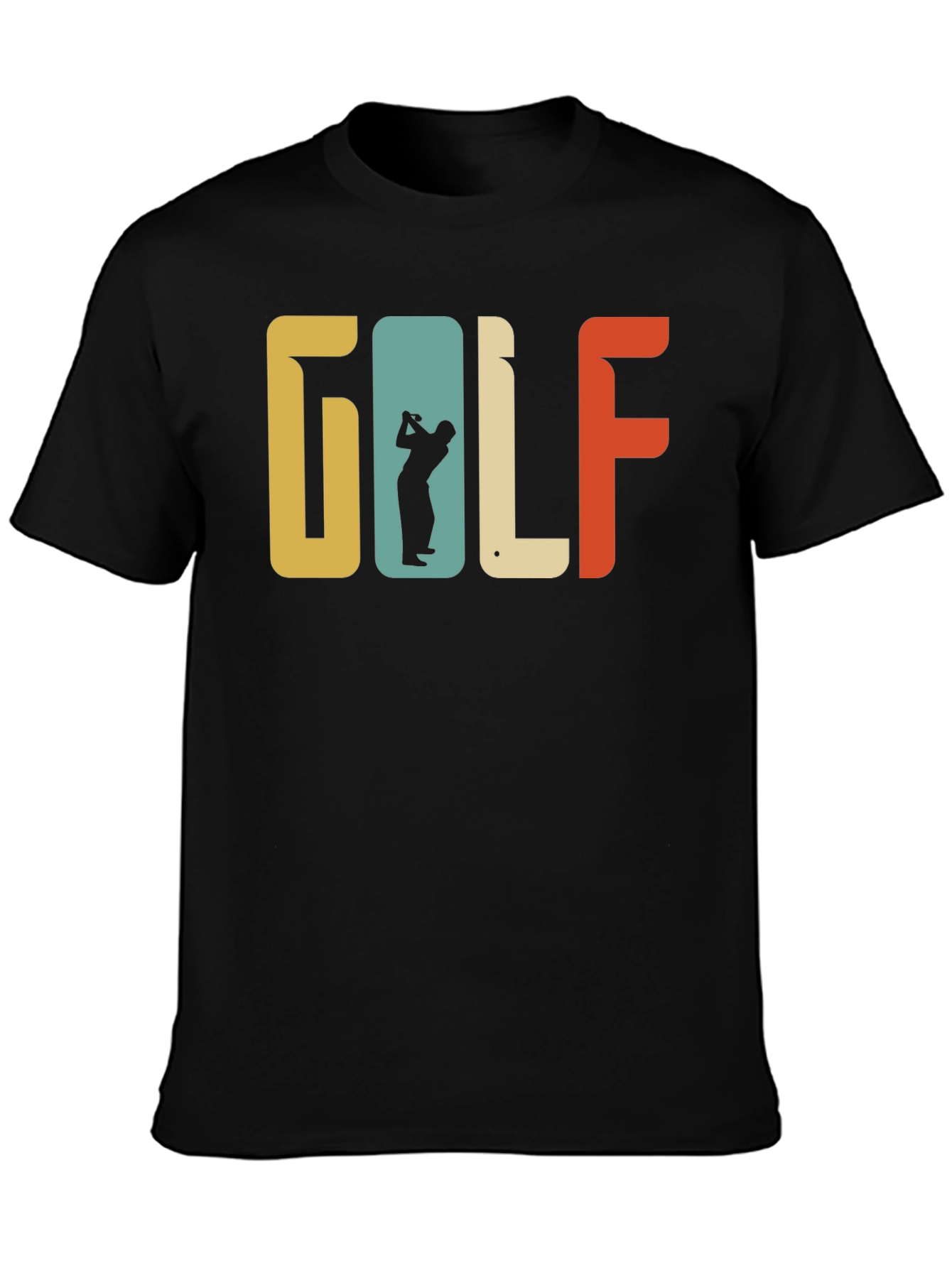 Retro Golf T-Shirt Golfer Silhouette Tee