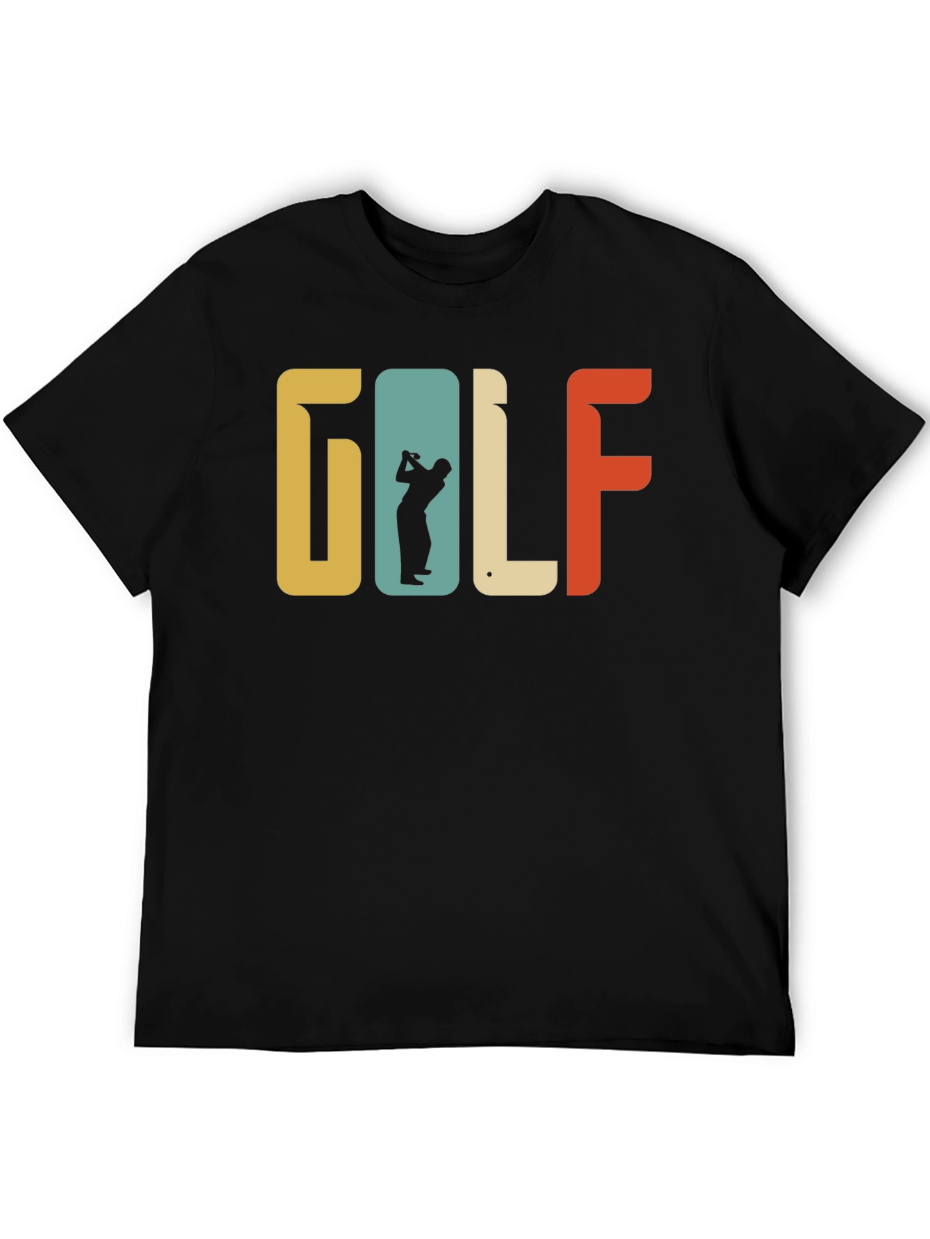 Retro Golf T-Shirt Golfer Silhouette Tee