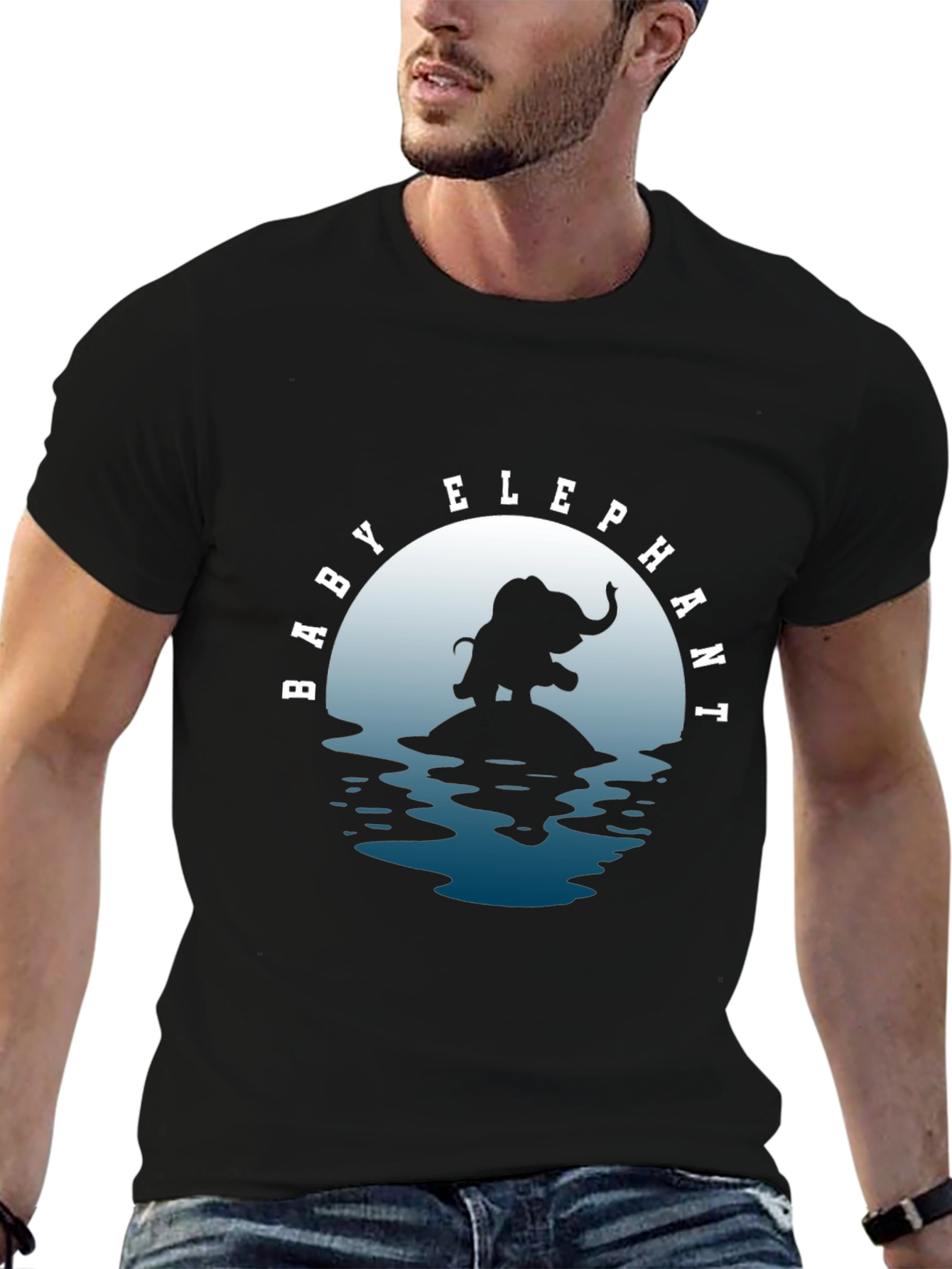 Baby Elephant Graphic Tee - Cute Animal Design
