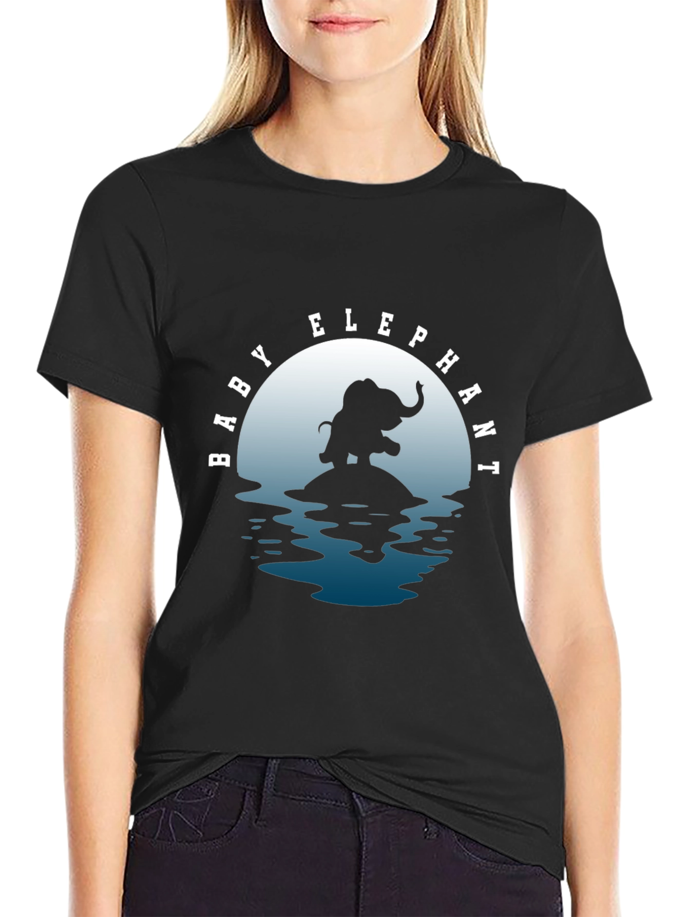 Baby Elephant Graphic Tee - Cute Animal Design