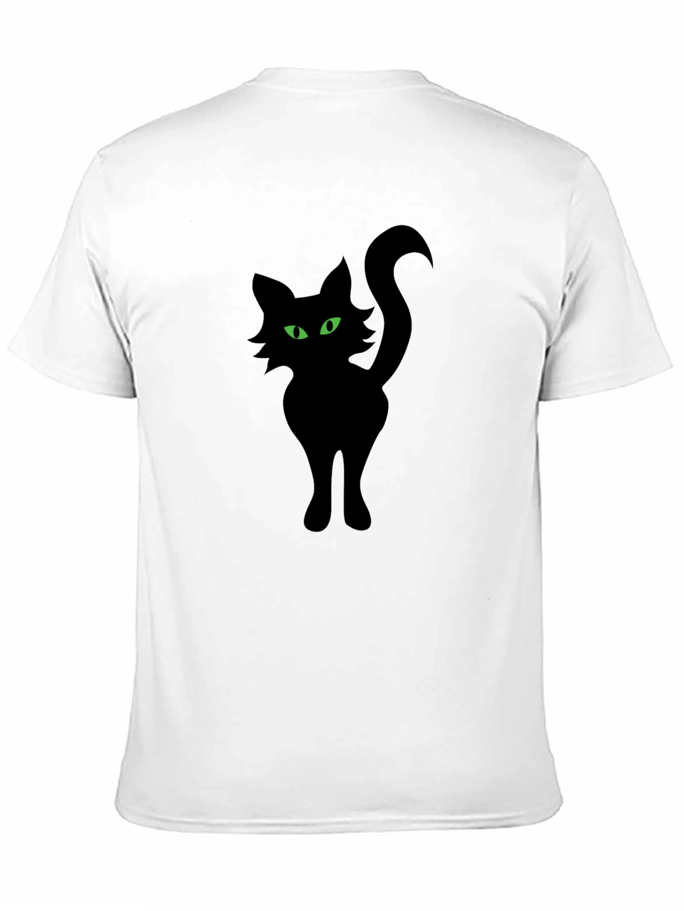 Black Cat Graphic Tee - Spooky Halloween Shirt