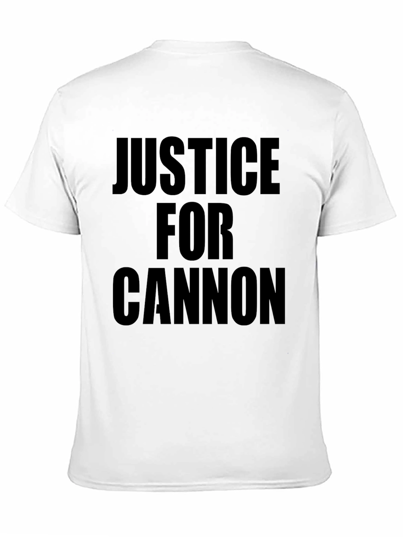 Justice For Cannon Black Graphic T-Shirt