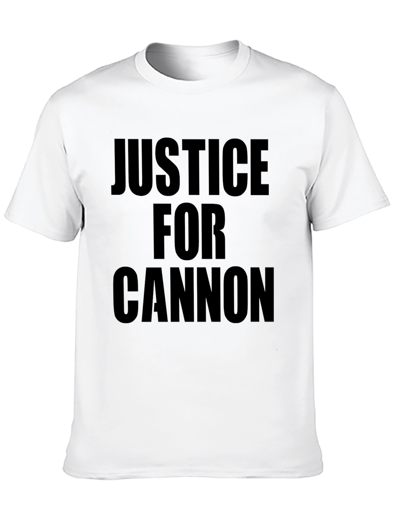 Justice For Cannon Black Graphic T-Shirt