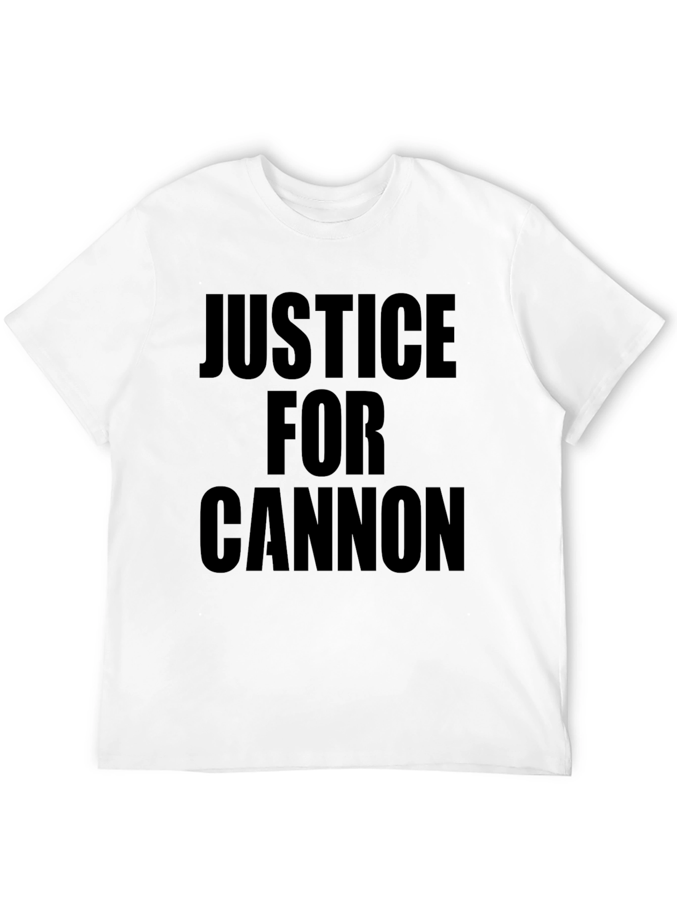 Justice For Cannon Black Graphic T-Shirt