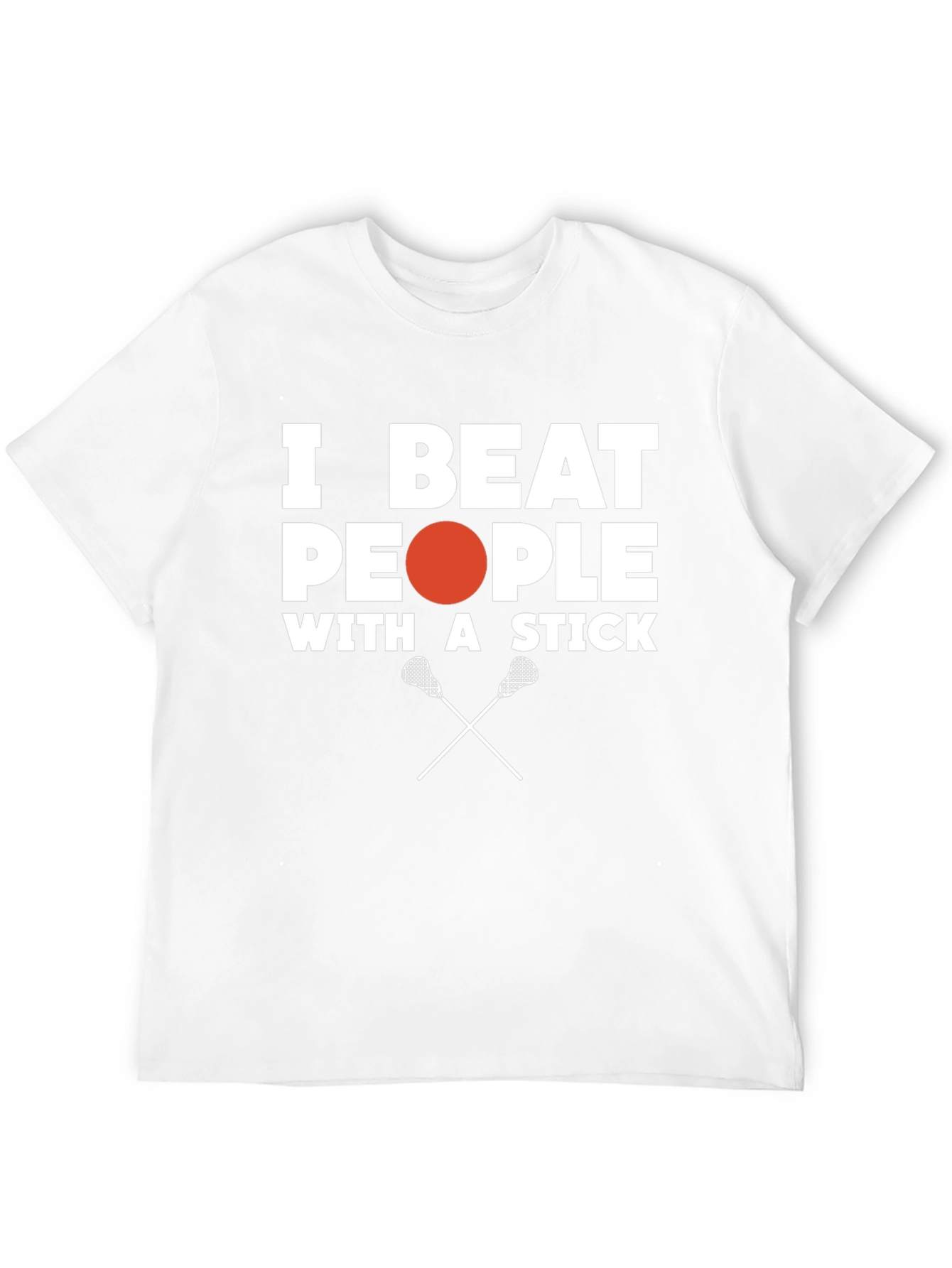 I Beat People With A Stick Black T-Shirt