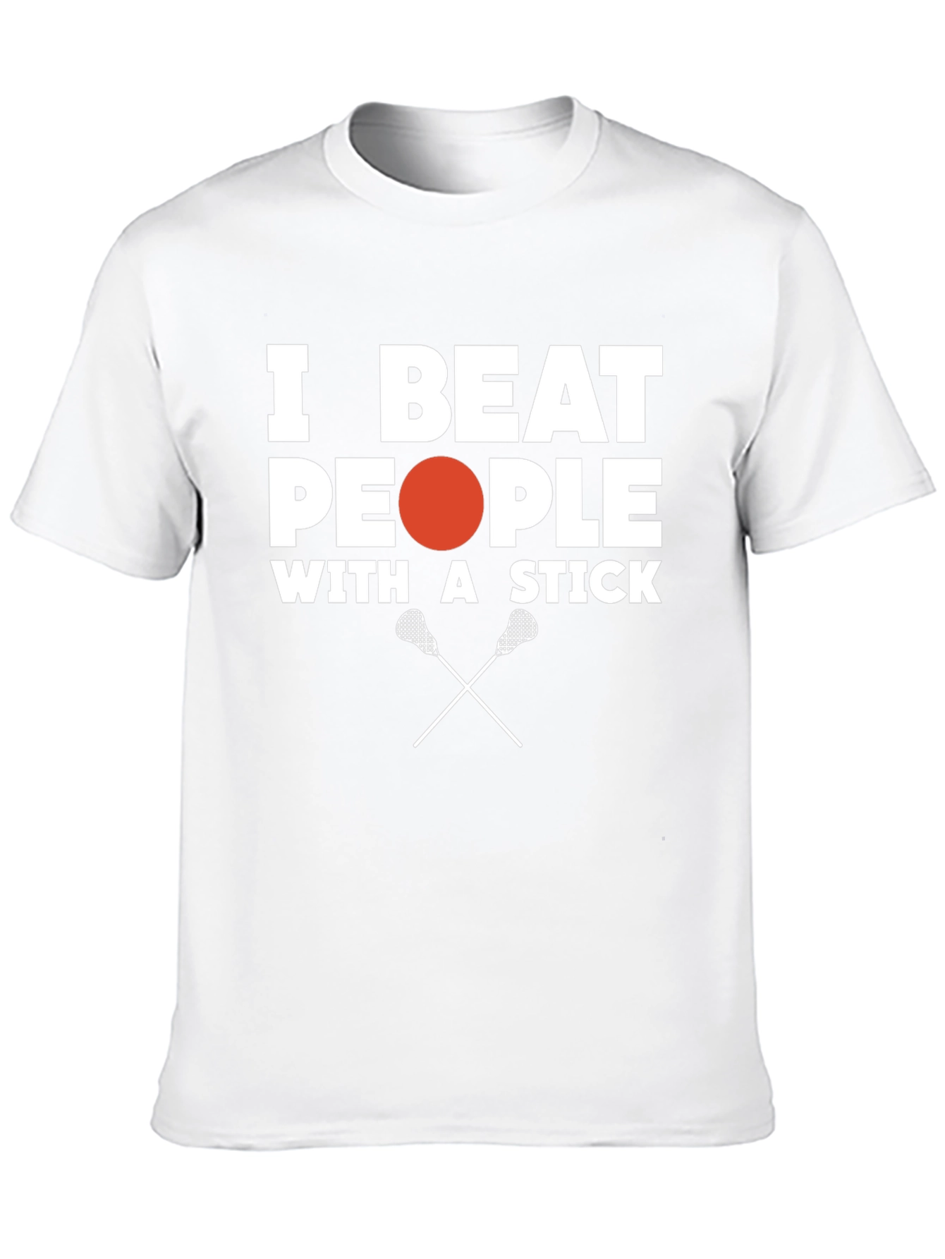 I Beat People With A Stick Black T-Shirt
