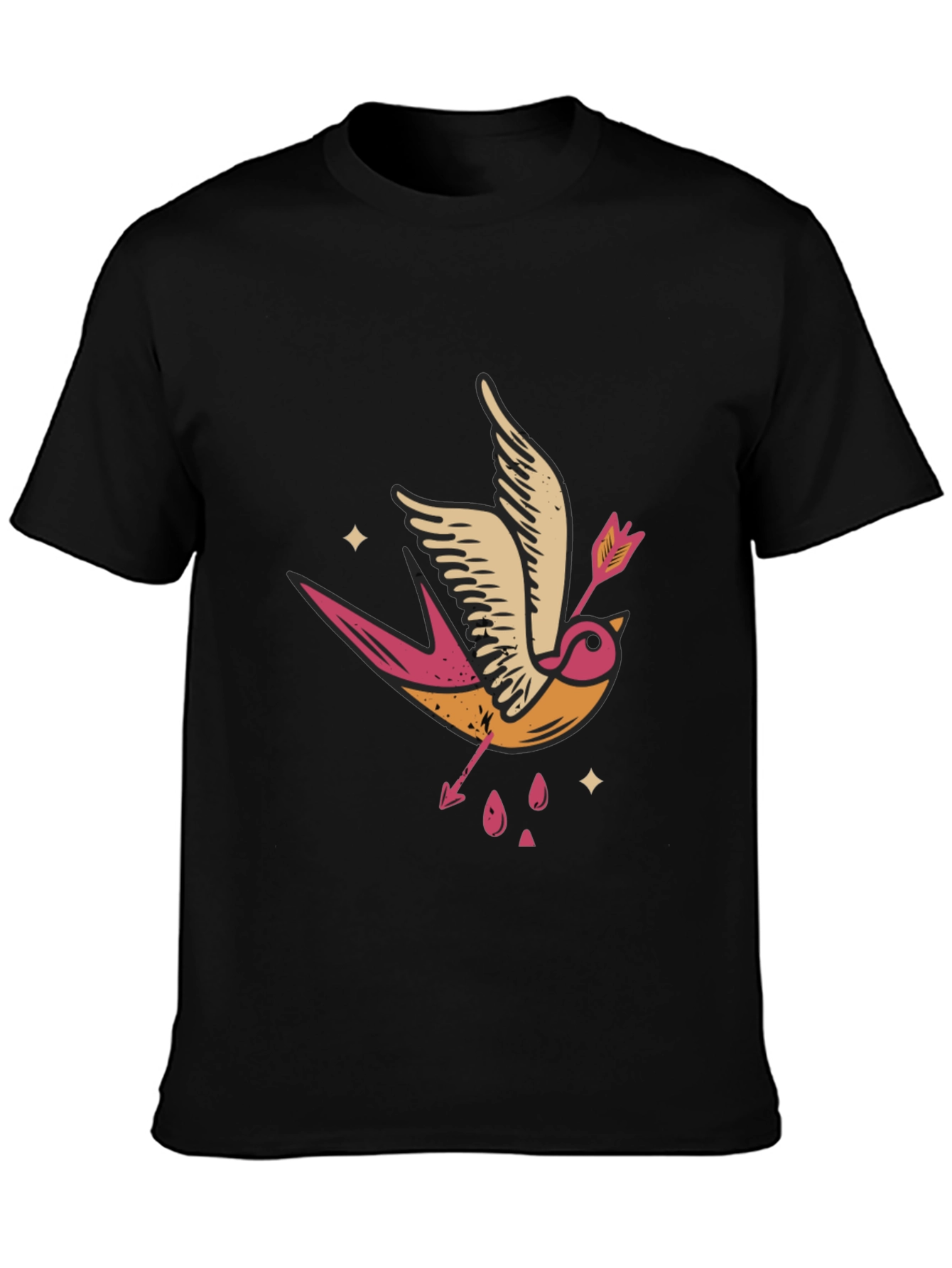 Swallow & Arrow Graphic Tee - Black