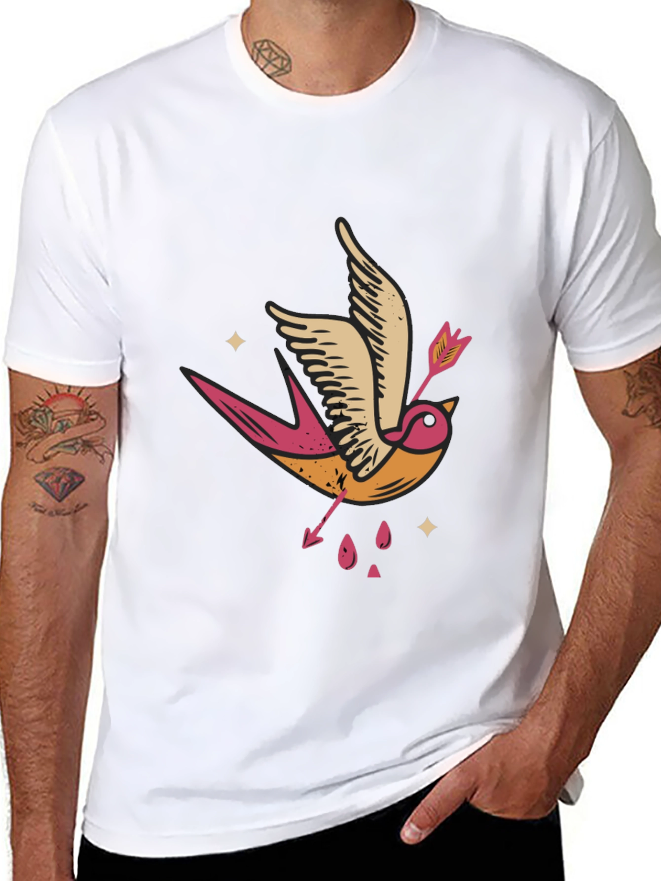 Swallow & Arrow Graphic Tee - Black