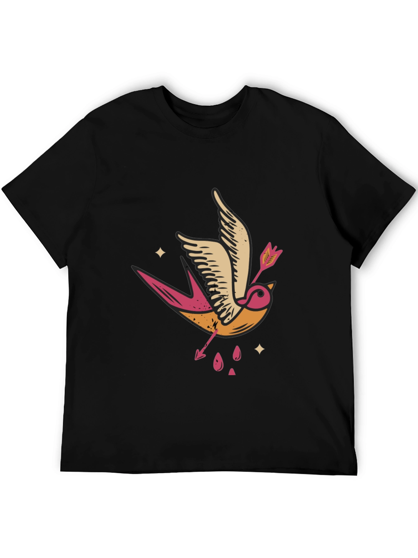 Swallow & Arrow Graphic Tee - Black