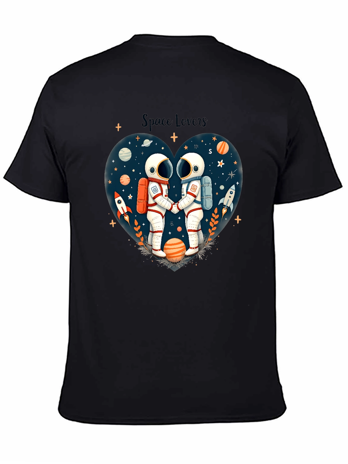 Space Lovers Graphic Tee - Unisex Astronaut Design