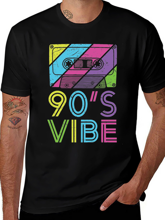 90s Vibe Graphic Tee - Retro Cassette Design