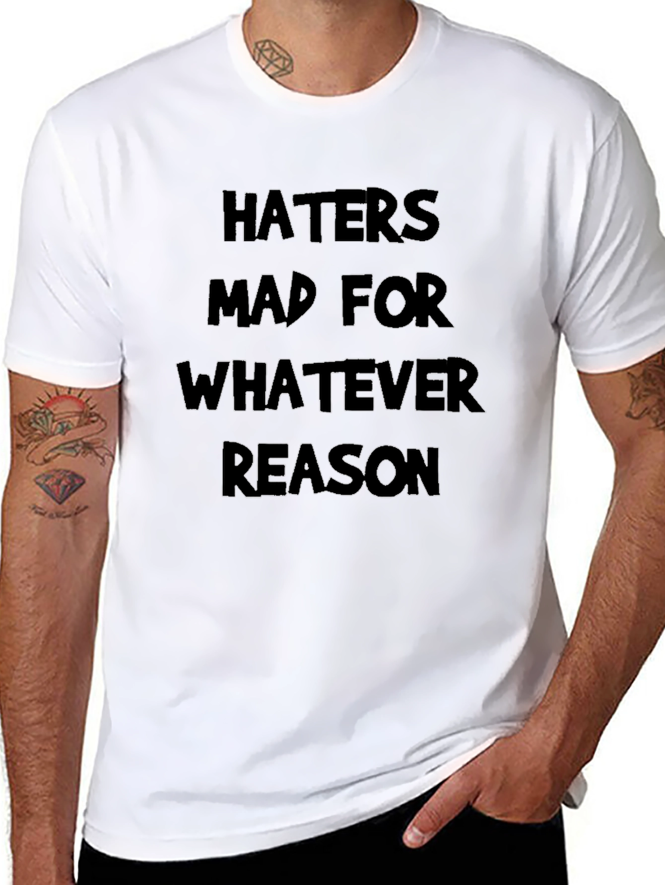 Haters Mad Graphic Tee - Black Casual T-Shirt