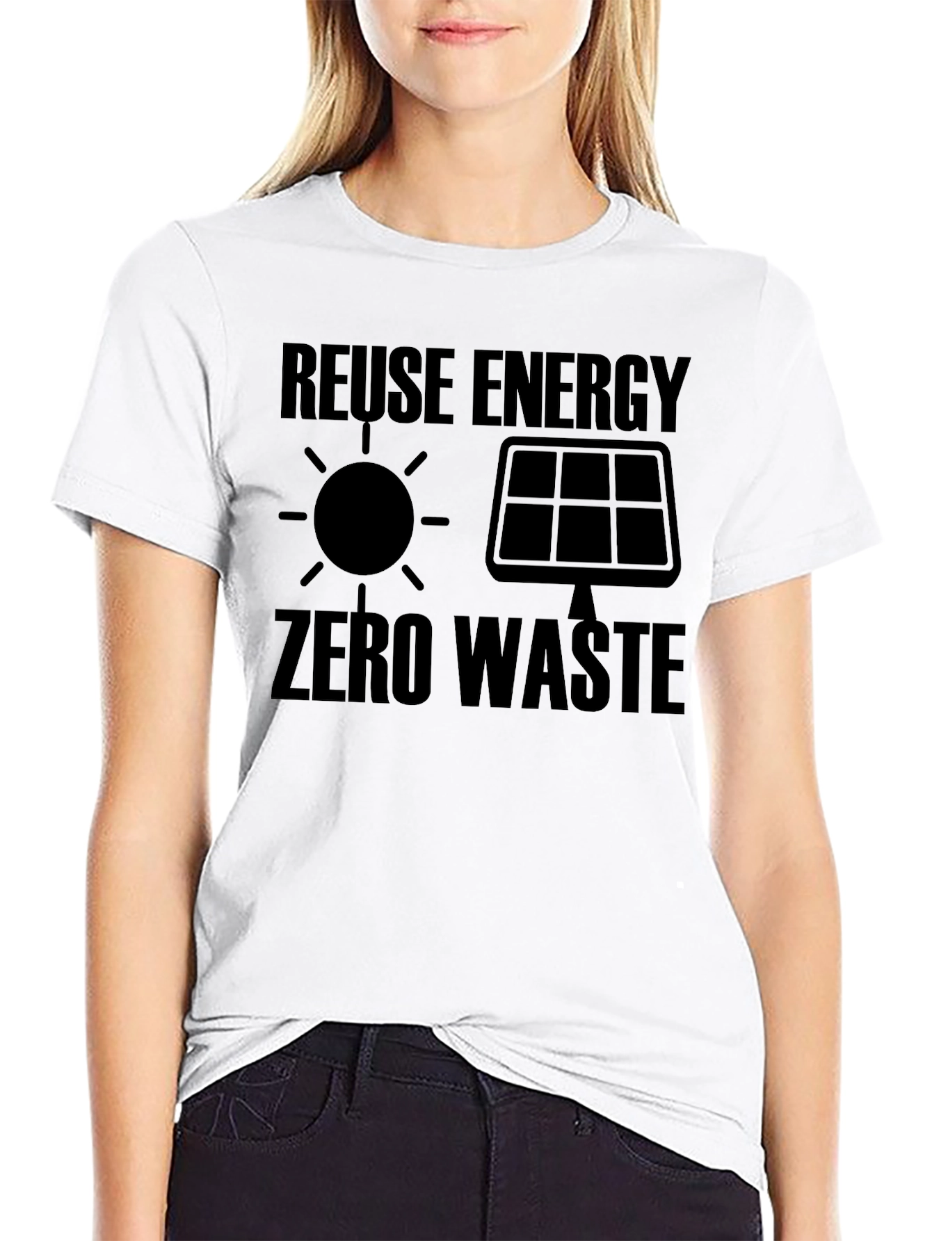 Eco-Friendly Reuse Energy Zero Waste Graphic Tee
