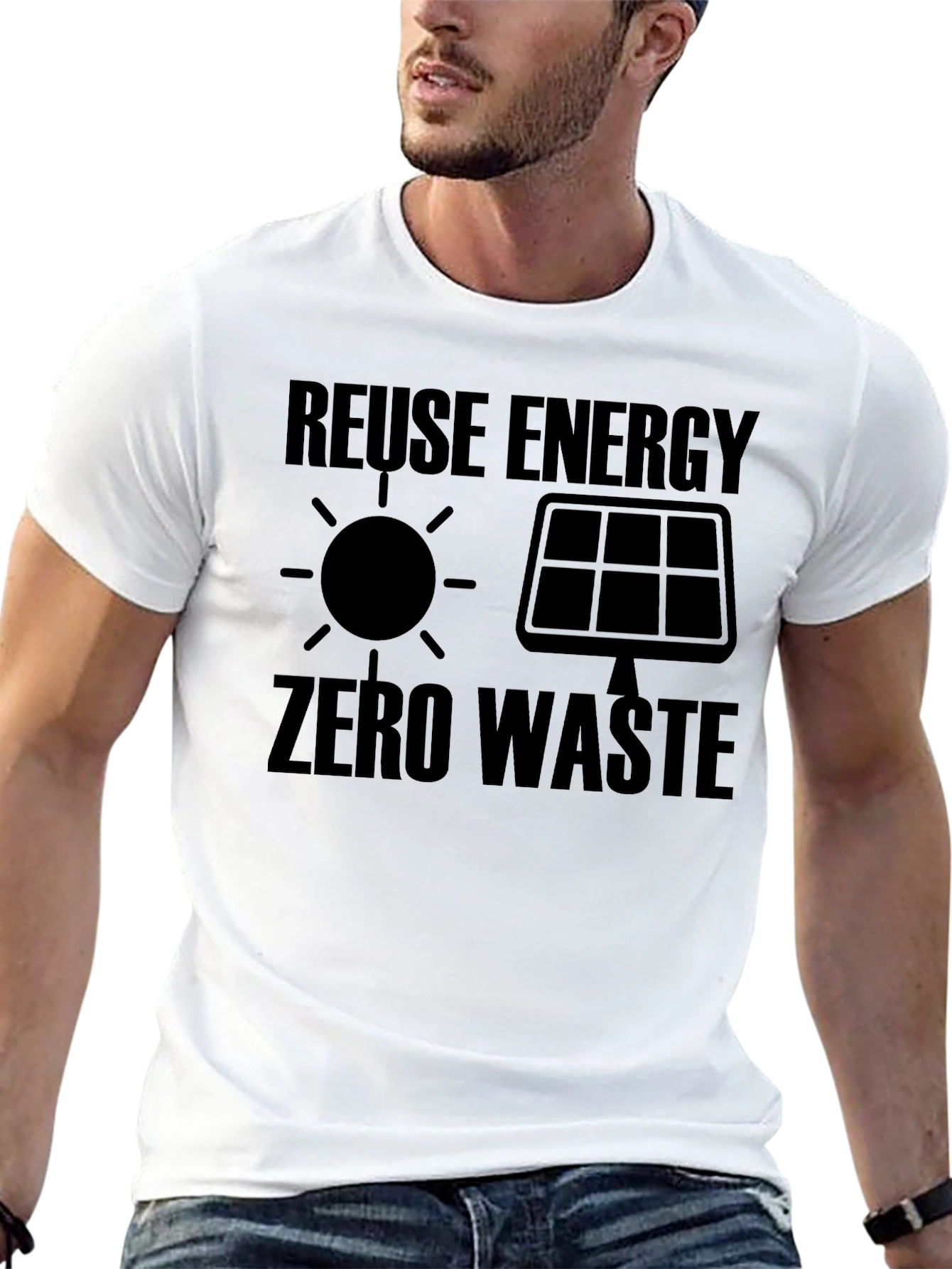 Eco-Friendly Reuse Energy Zero Waste Graphic Tee