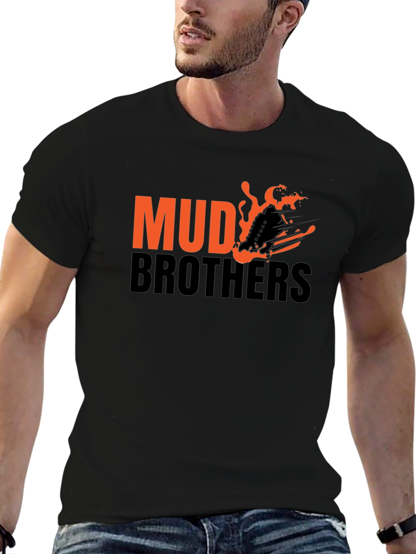 Mud Brothers Black Graphic Tee