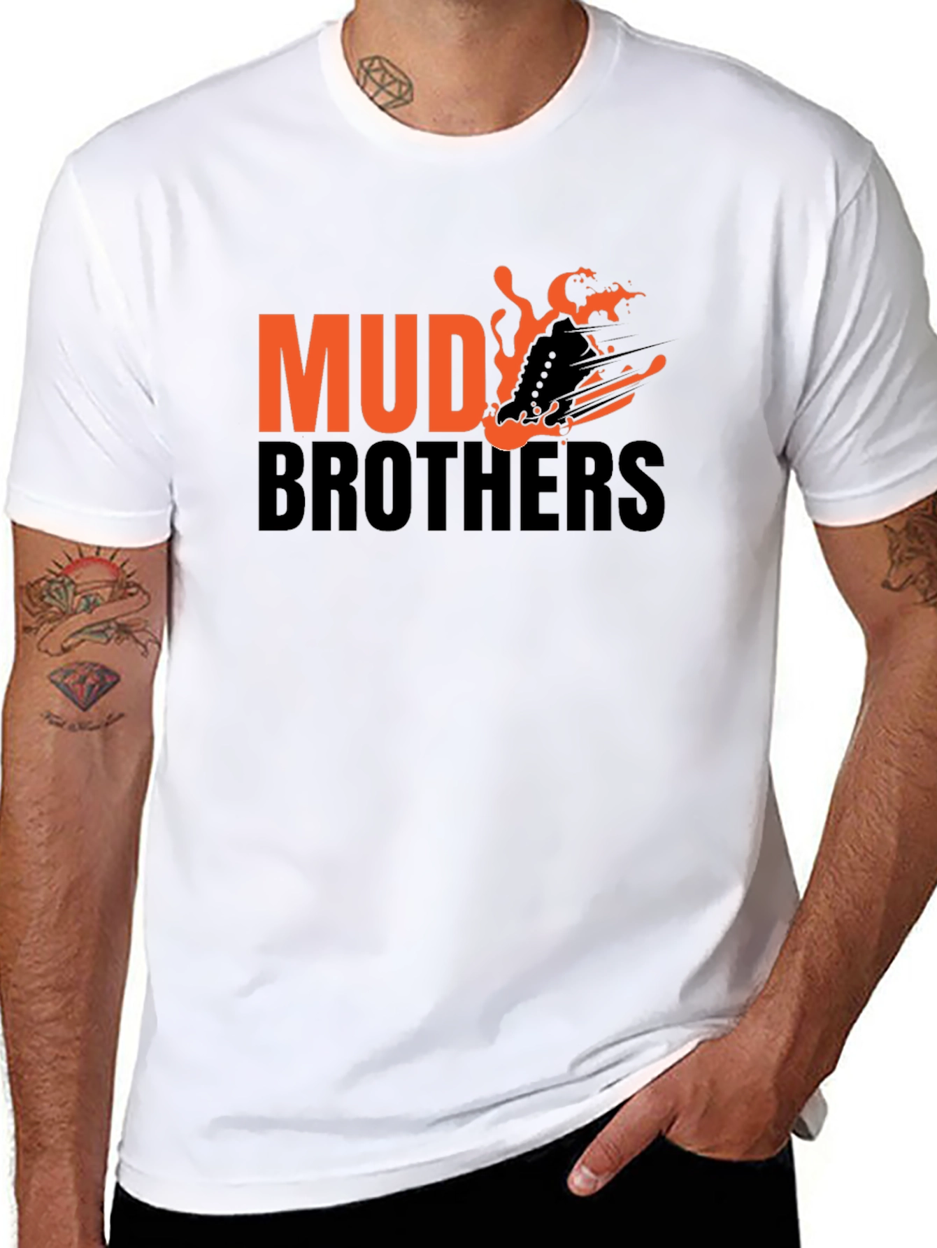 Mud Brothers Black Graphic Tee