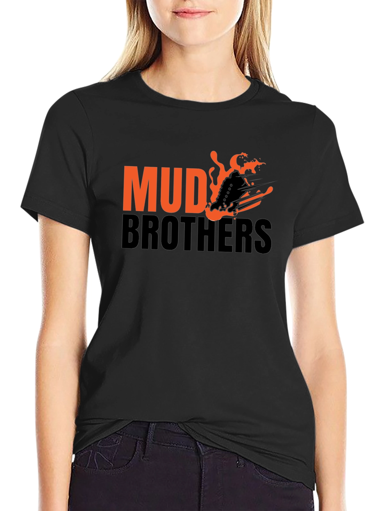 Mud Brothers Black Graphic Tee