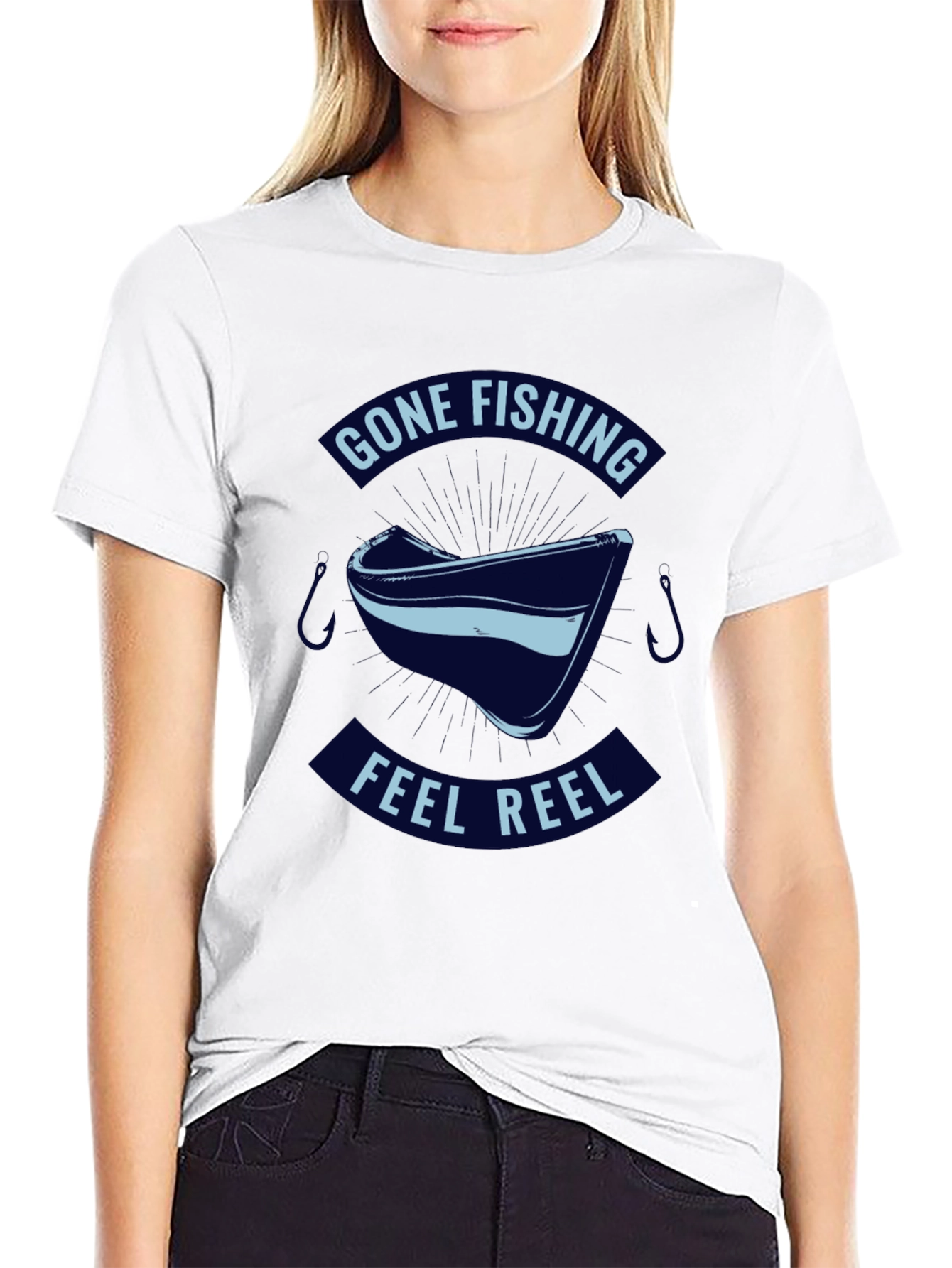 Gone Fishing Feel Reel T-Shirt - Black
