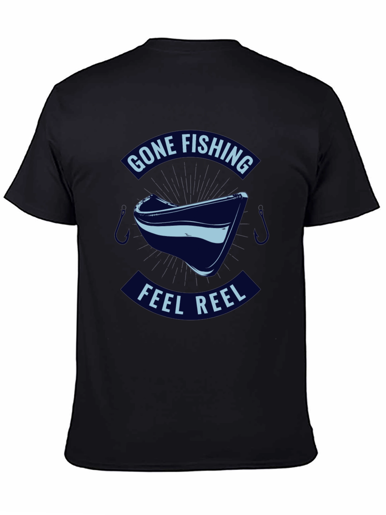 Gone Fishing Feel Reel T-Shirt - Black