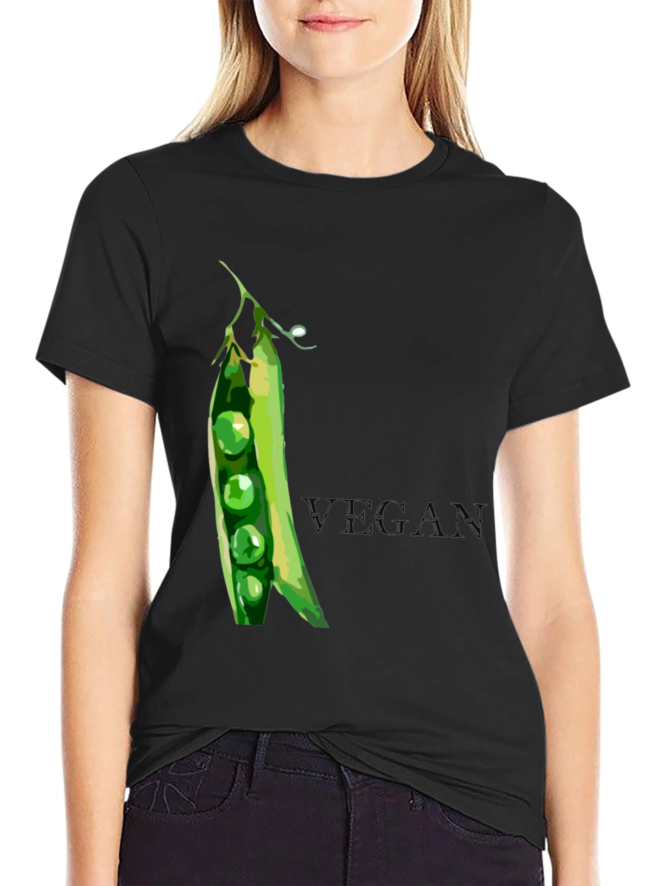 Vegan Pea Pod Graphic T-Shirt