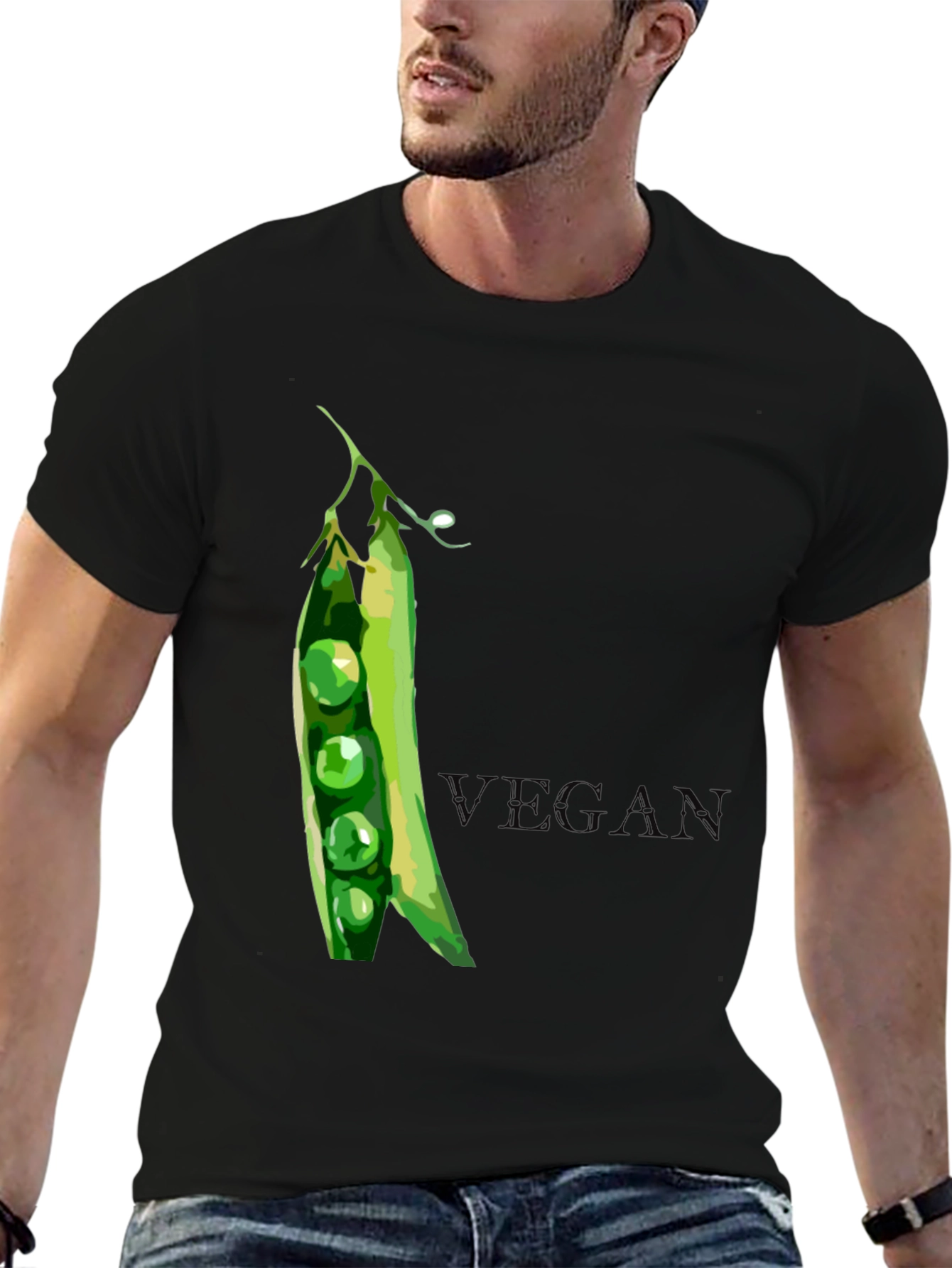 Vegan Pea Pod Graphic T-Shirt