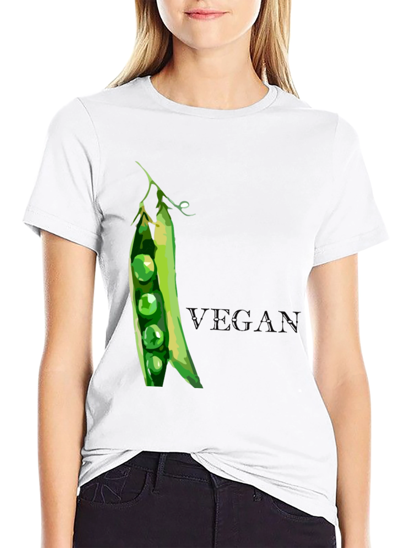 Vegan Pea Pod Graphic T-Shirt