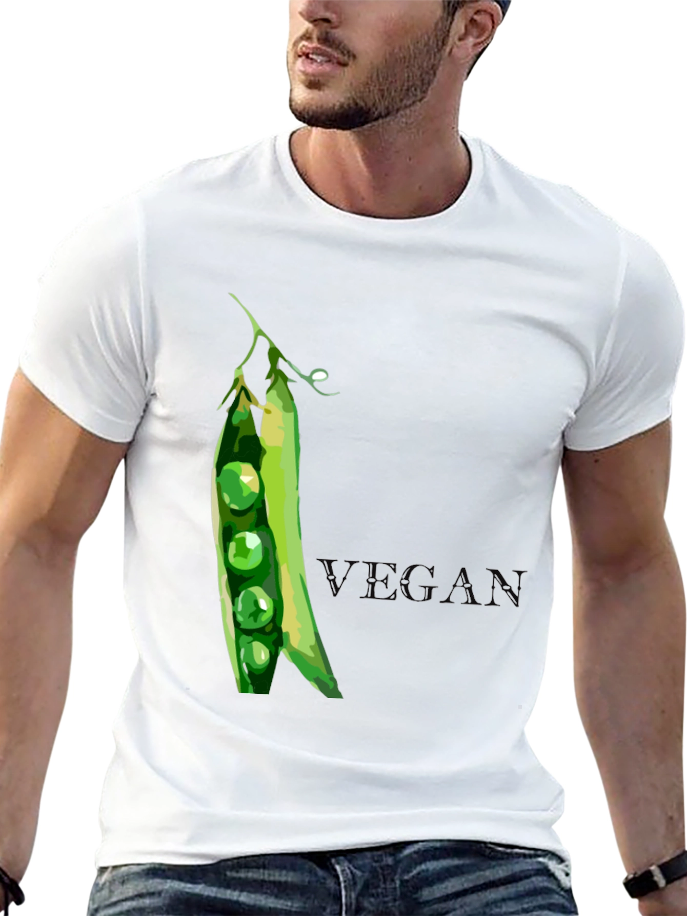 Vegan Pea Pod Graphic T-Shirt