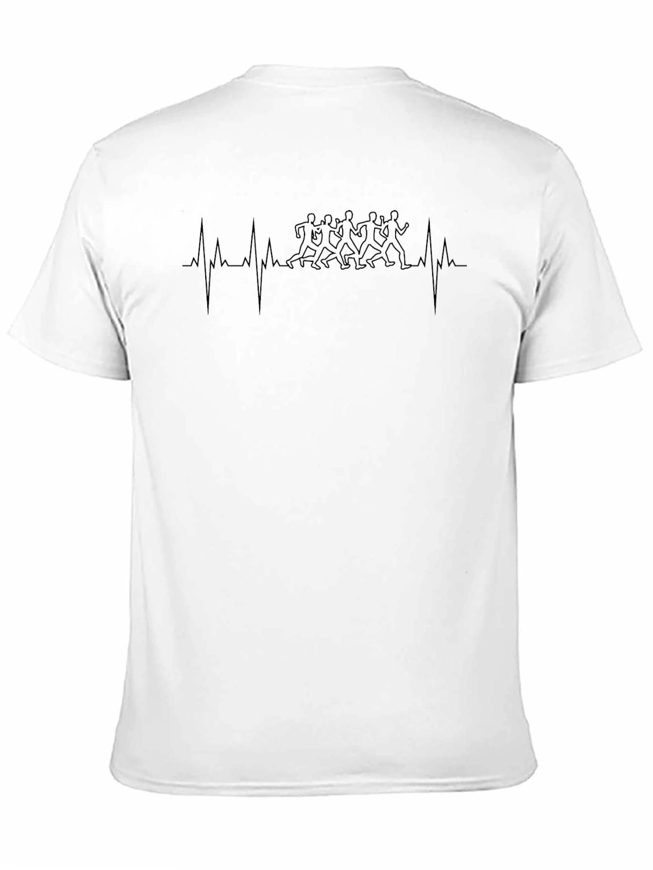 Runner Heartbeat T-Shirt - Black Graphic Tee
