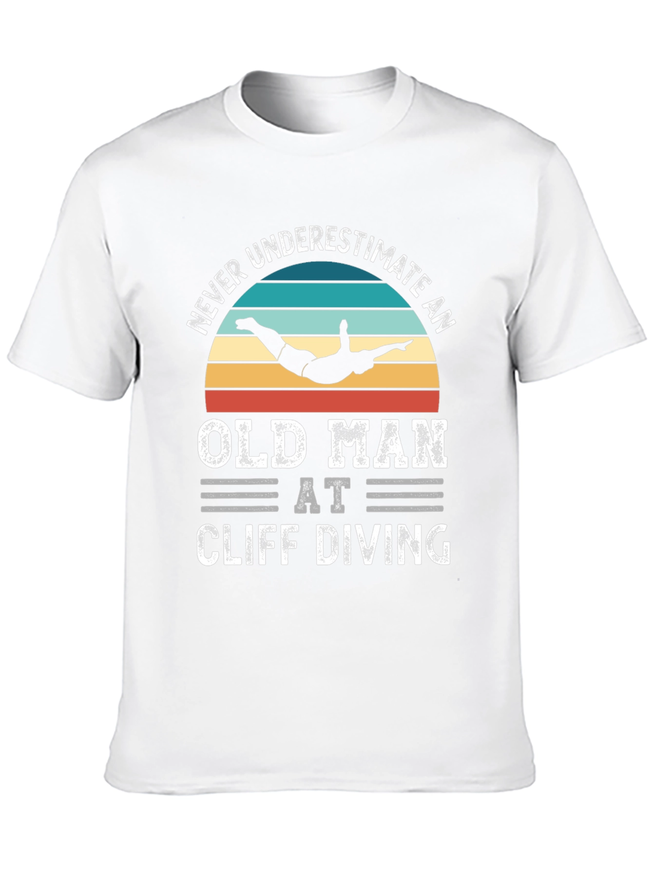 Never Underestimate an Old Man Cliff Diving T-Shirt