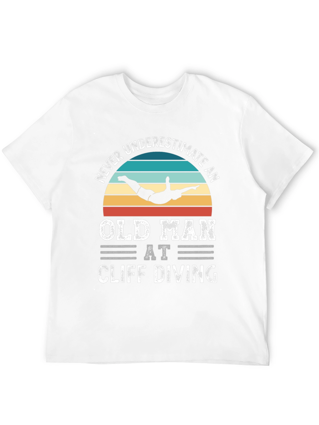 Never Underestimate an Old Man Cliff Diving T-Shirt