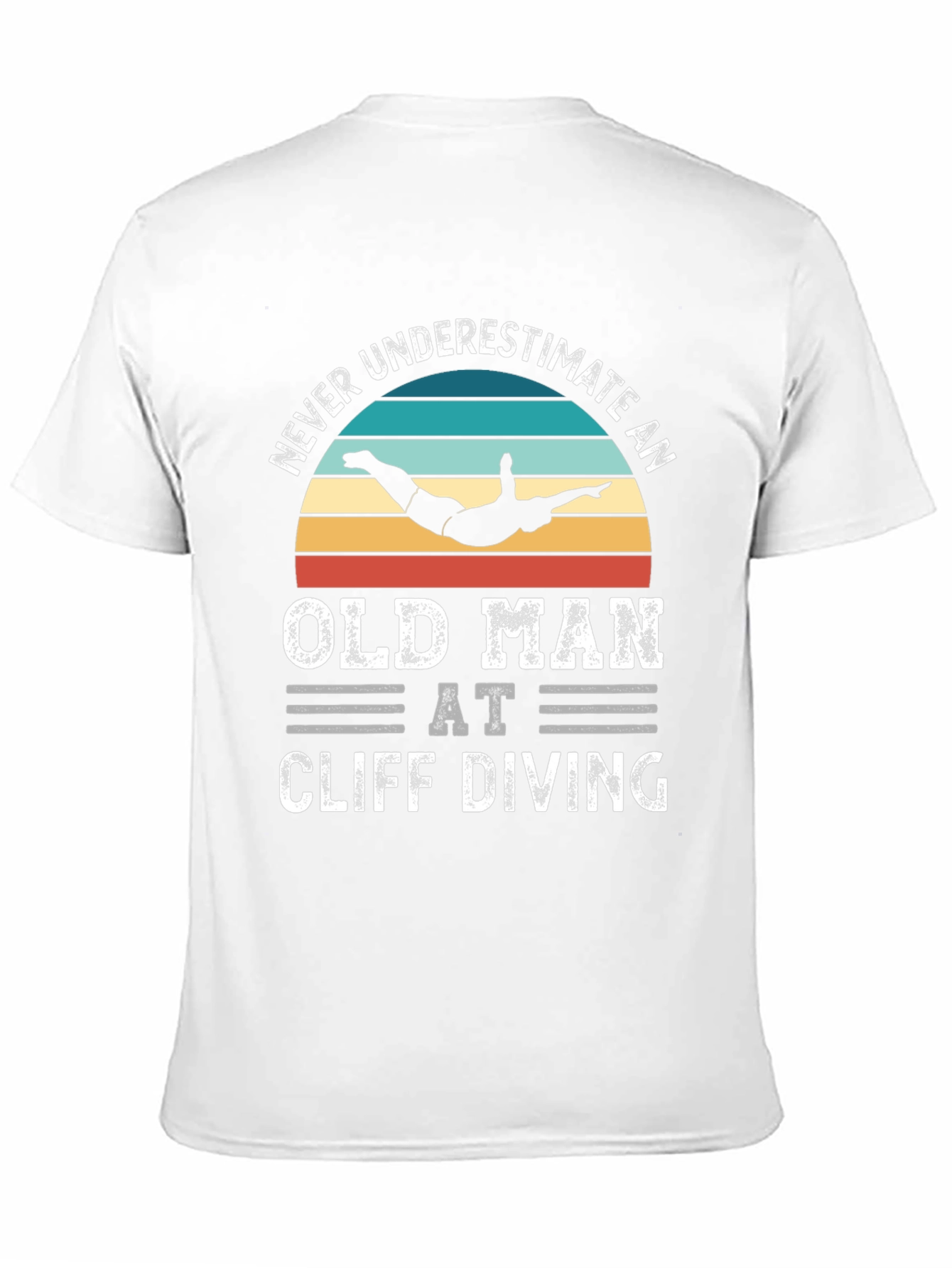 Never Underestimate an Old Man Cliff Diving T-Shirt