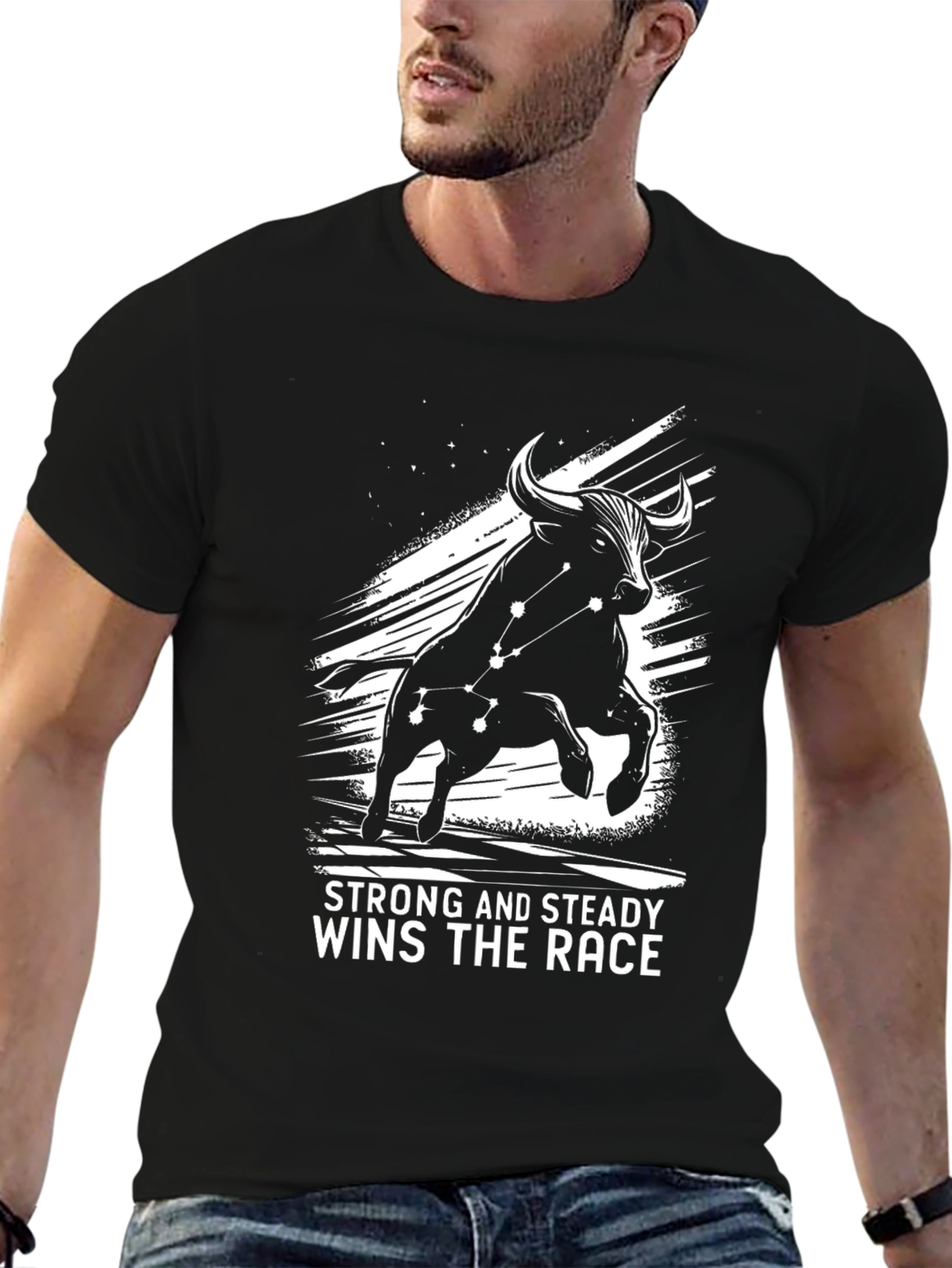 Strong and Steady Bull Graphic Tee