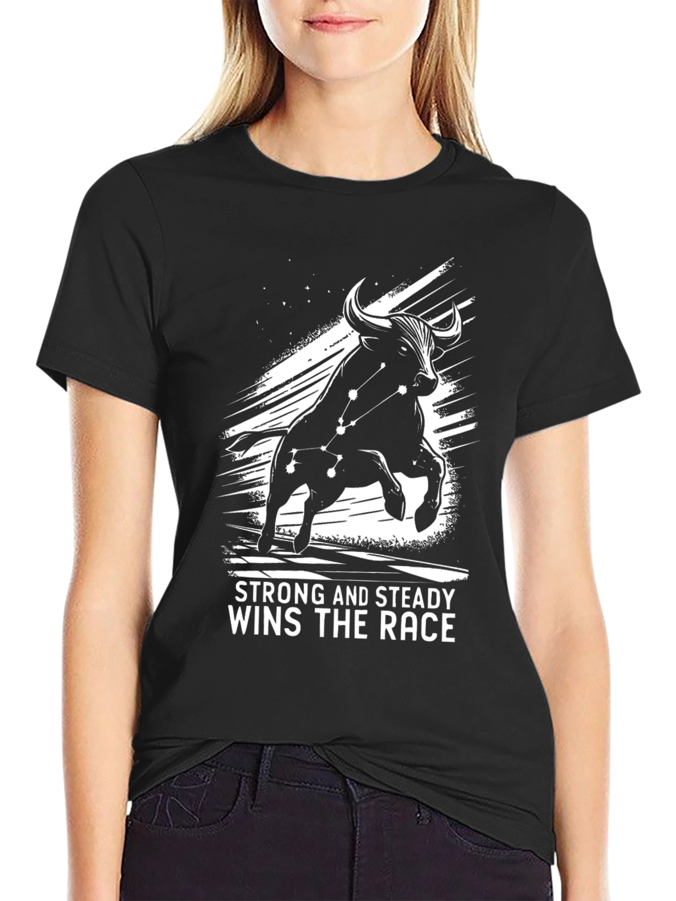 Strong and Steady Bull Graphic Tee
