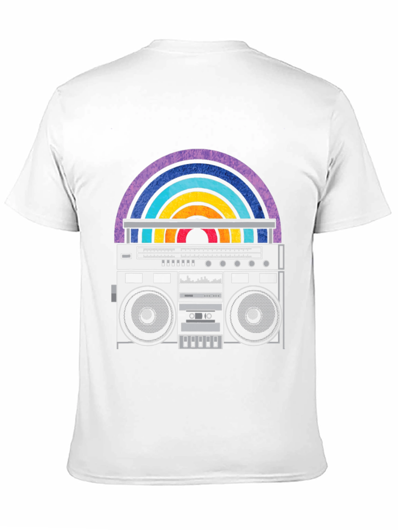 Retro Boombox Rainbow Graphic Tee
