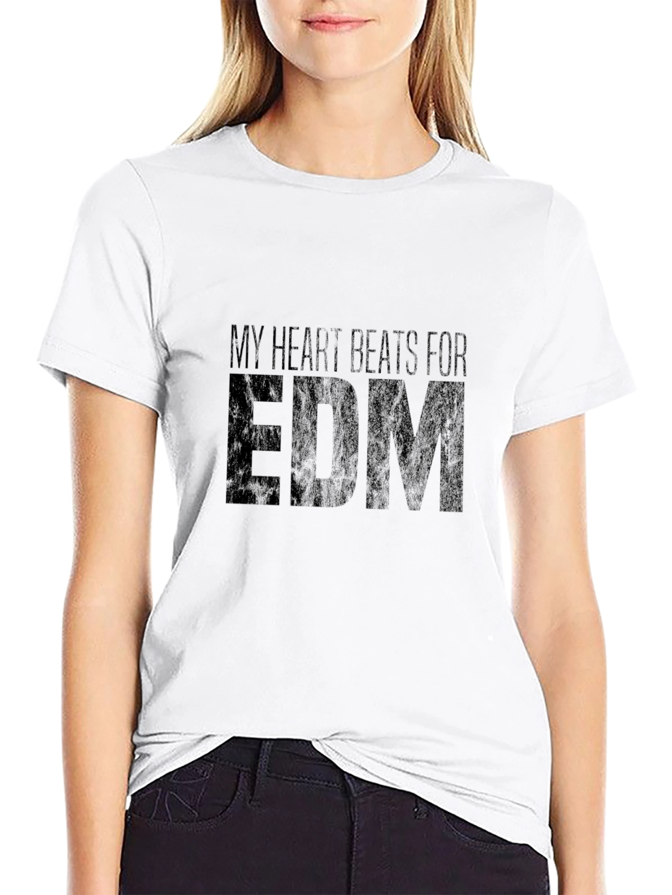 My Heart Beats for EDM Black T-Shirt