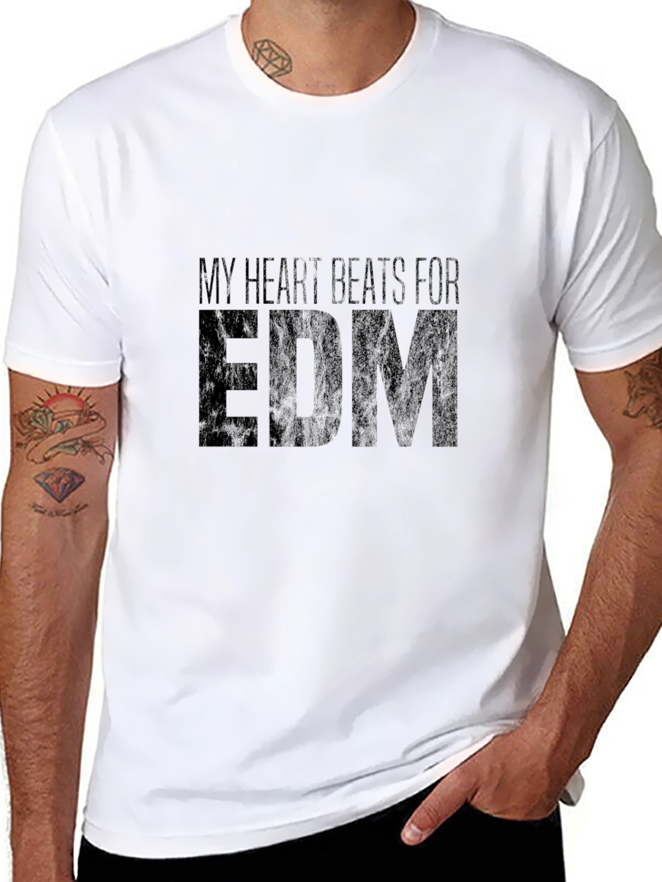 My Heart Beats for EDM Black T-Shirt
