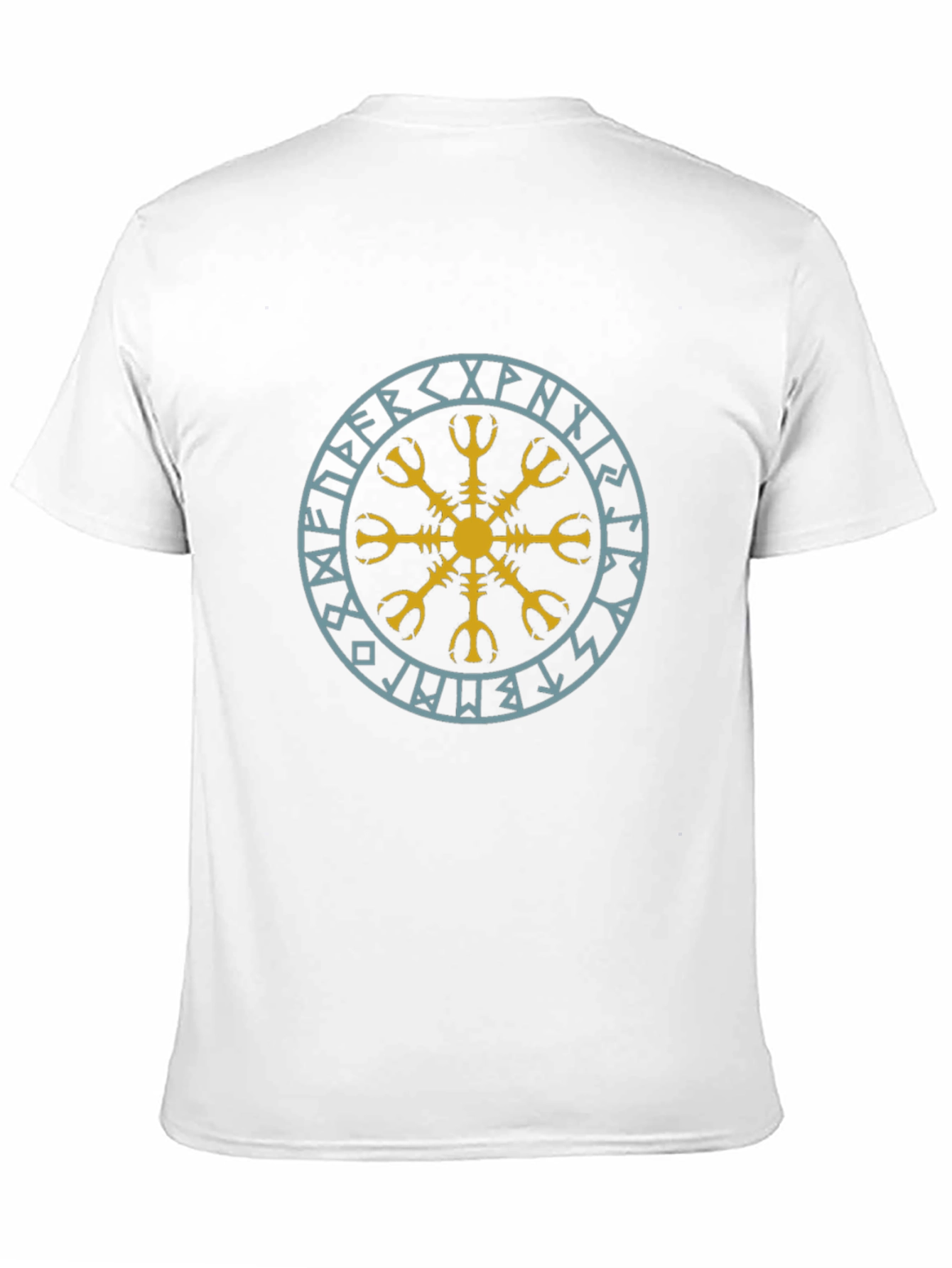 Viking Rune Circle Graphic Tee - Black