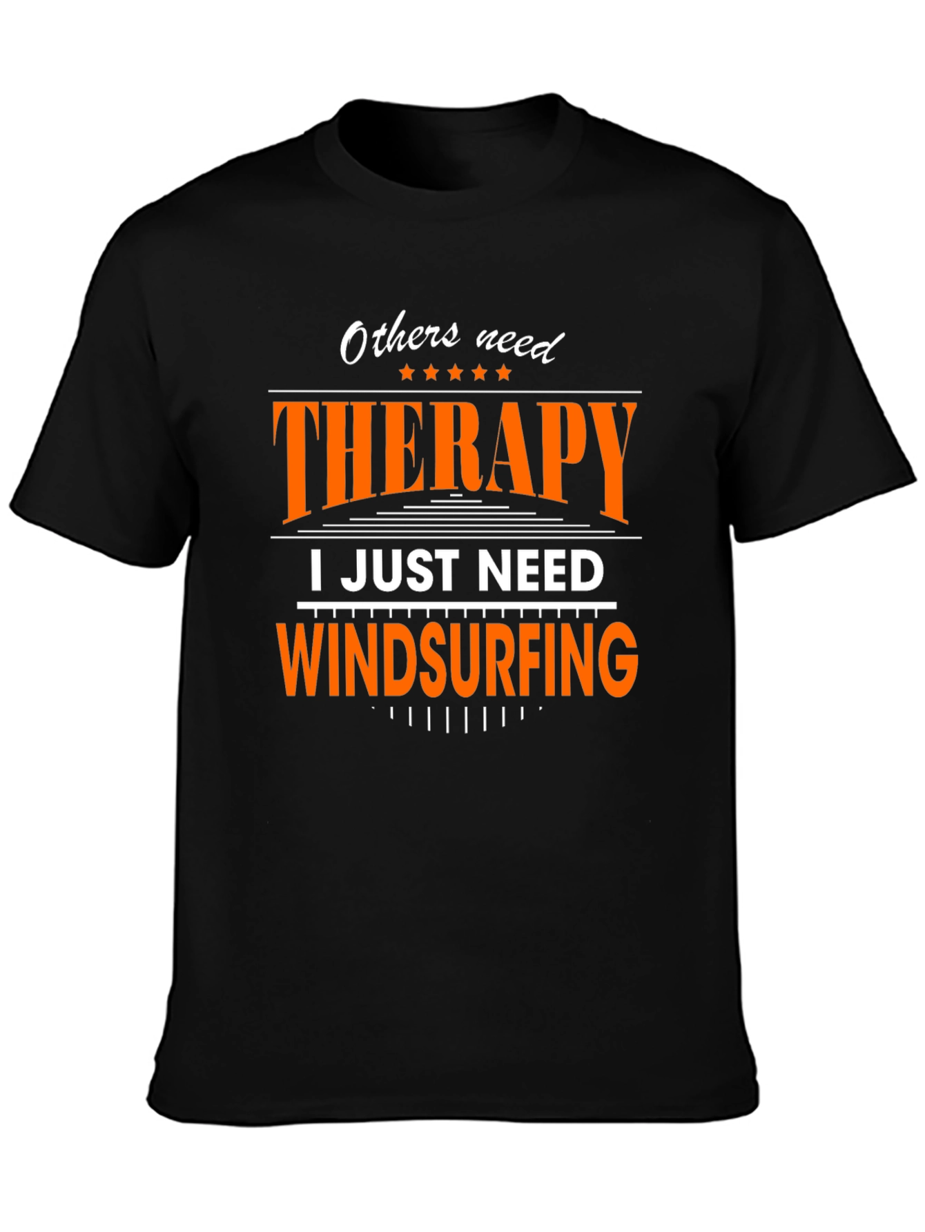 Therapy Windsurfing Graphic Tee - Black Cotton T-Shirt