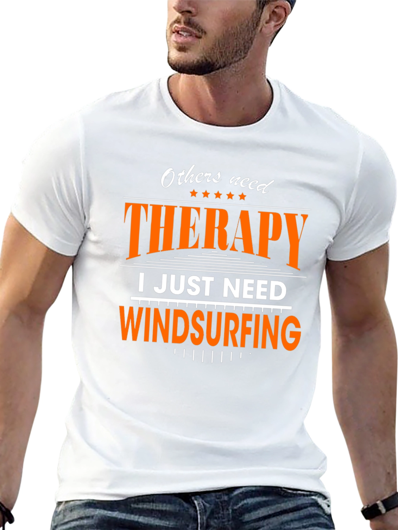 Therapy Windsurfing Graphic Tee - Black Cotton T-Shirt