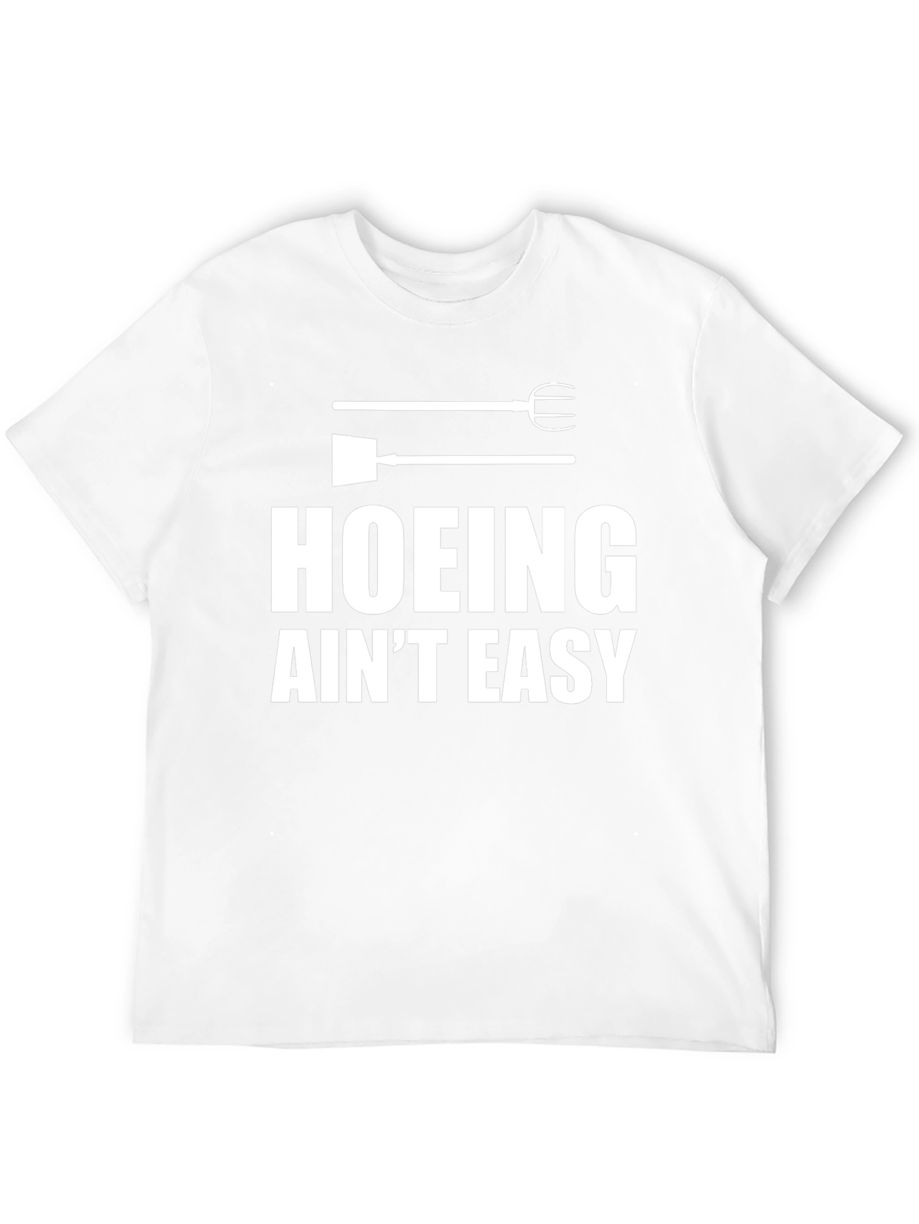 Hoeing Aint Easy Graphic Tee - Mens Black T-Shirt