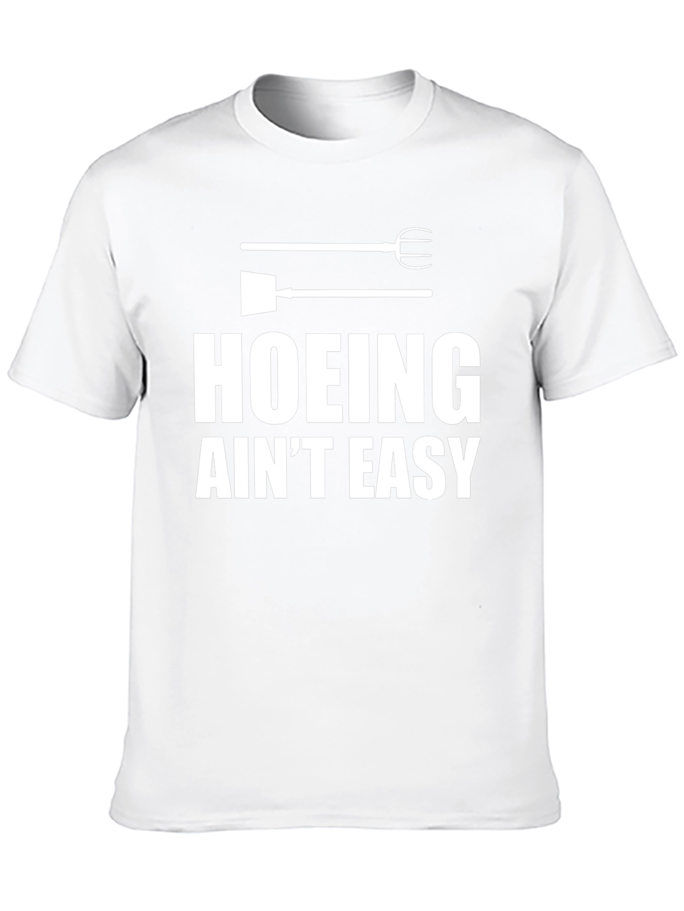 Hoeing Aint Easy Graphic Tee - Mens Black T-Shirt