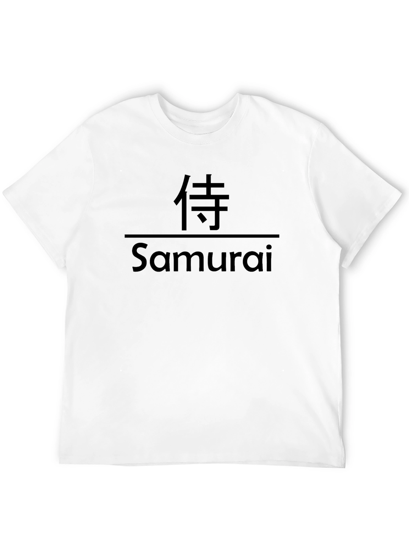 Samurai Graphic Print Black T-Shirt