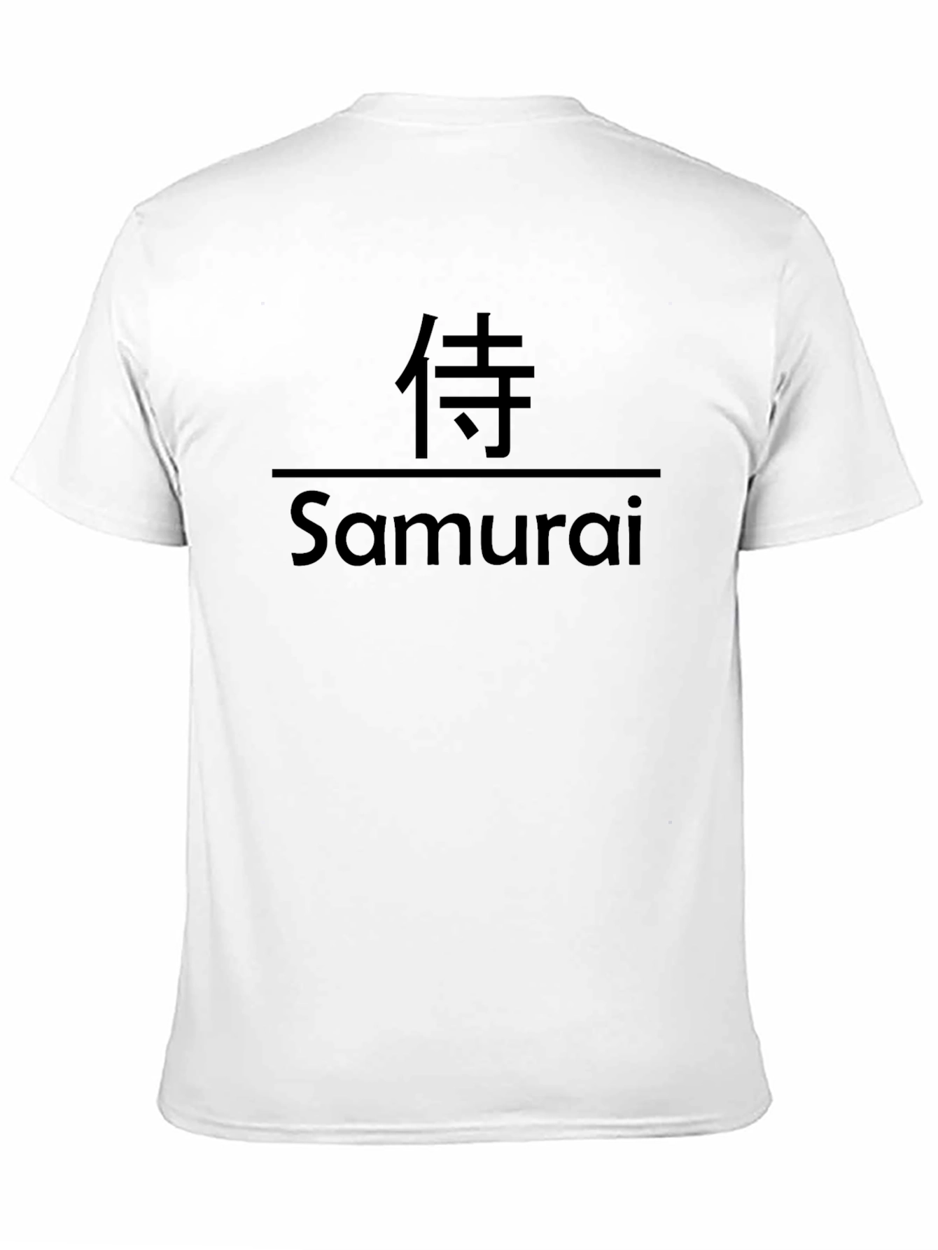 Samurai Graphic Print Black T-Shirt