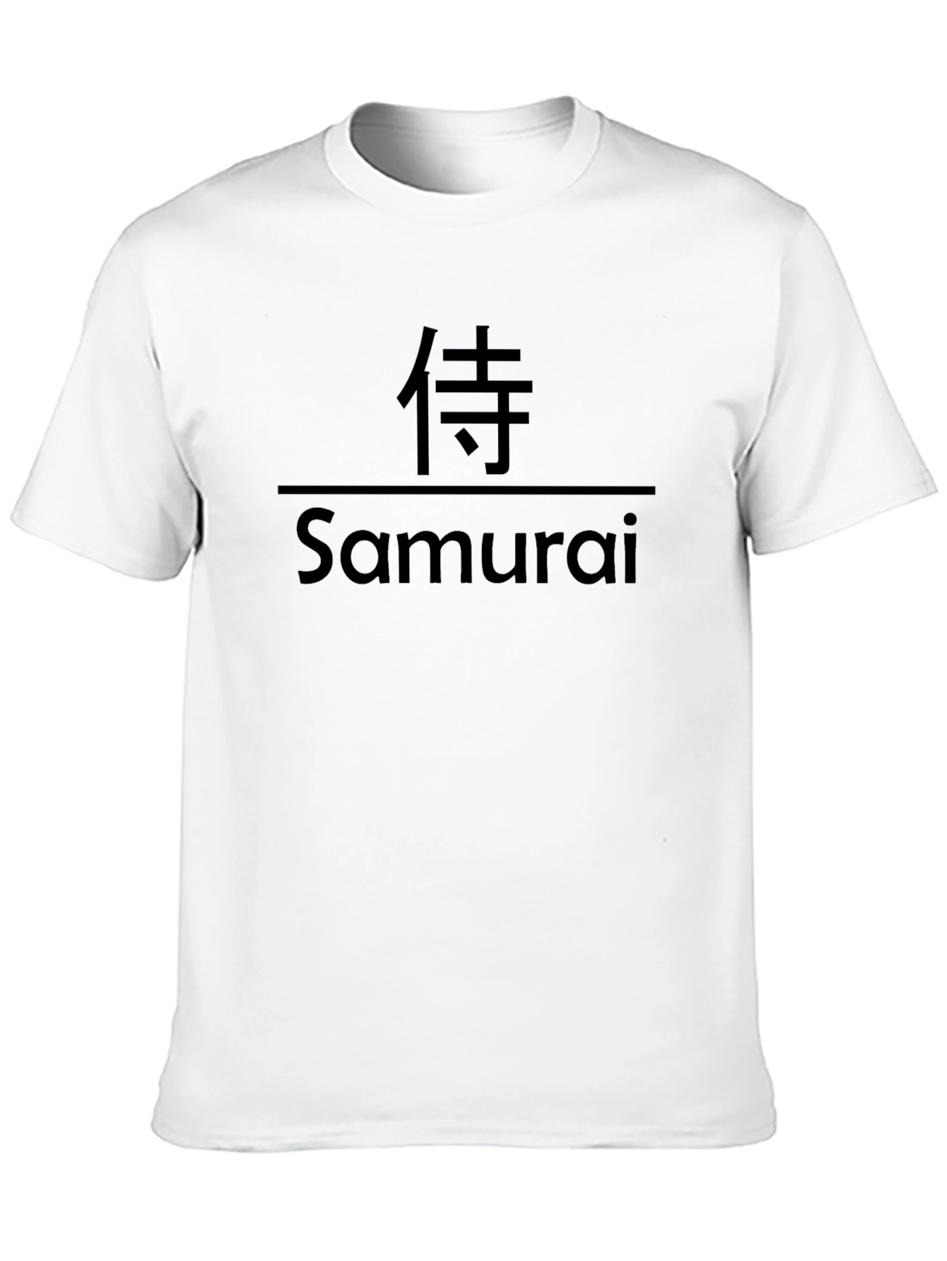 Samurai Graphic Print Black T-Shirt