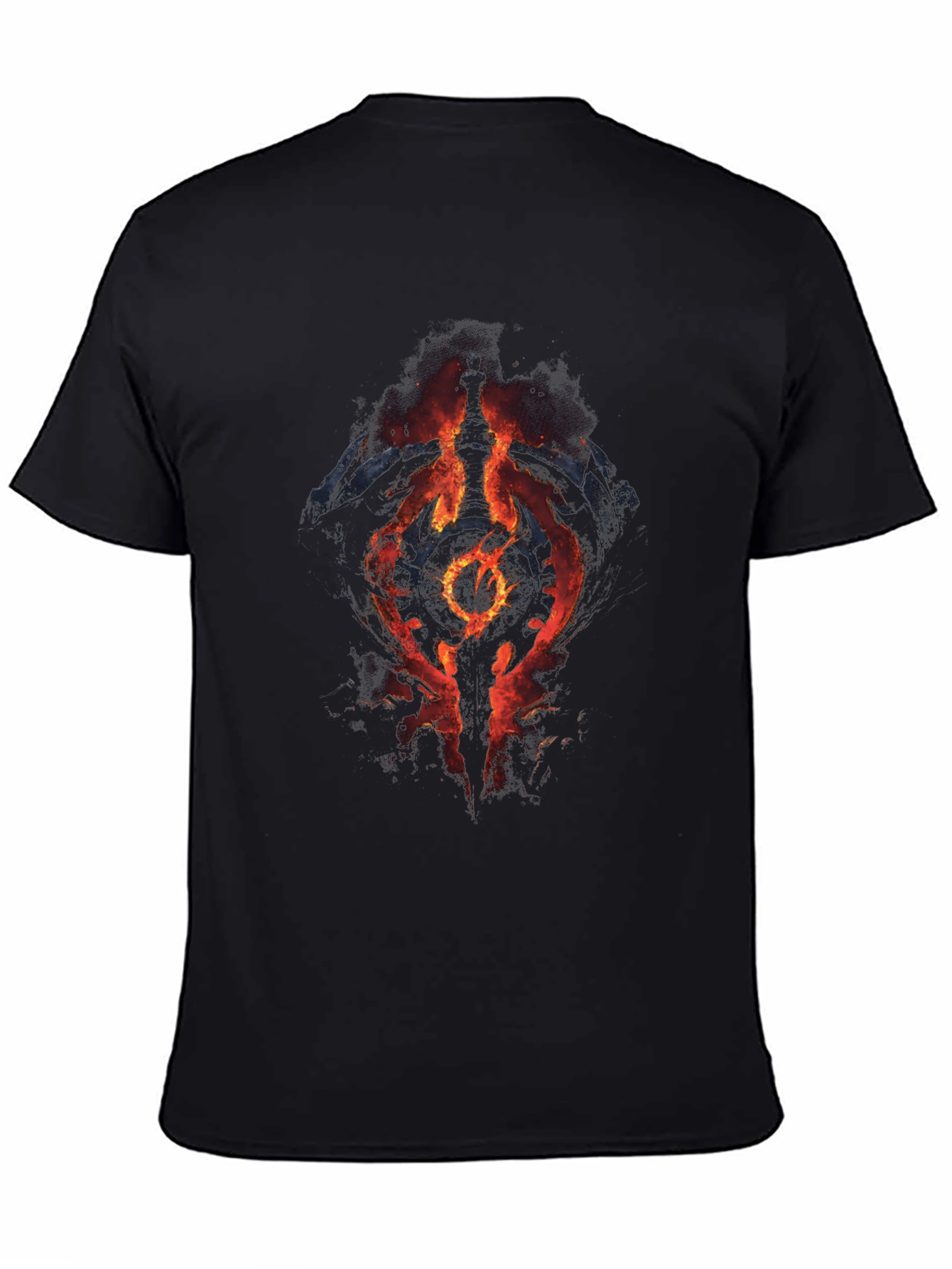 Fiery Symbol Graphic Black T-Shirt
